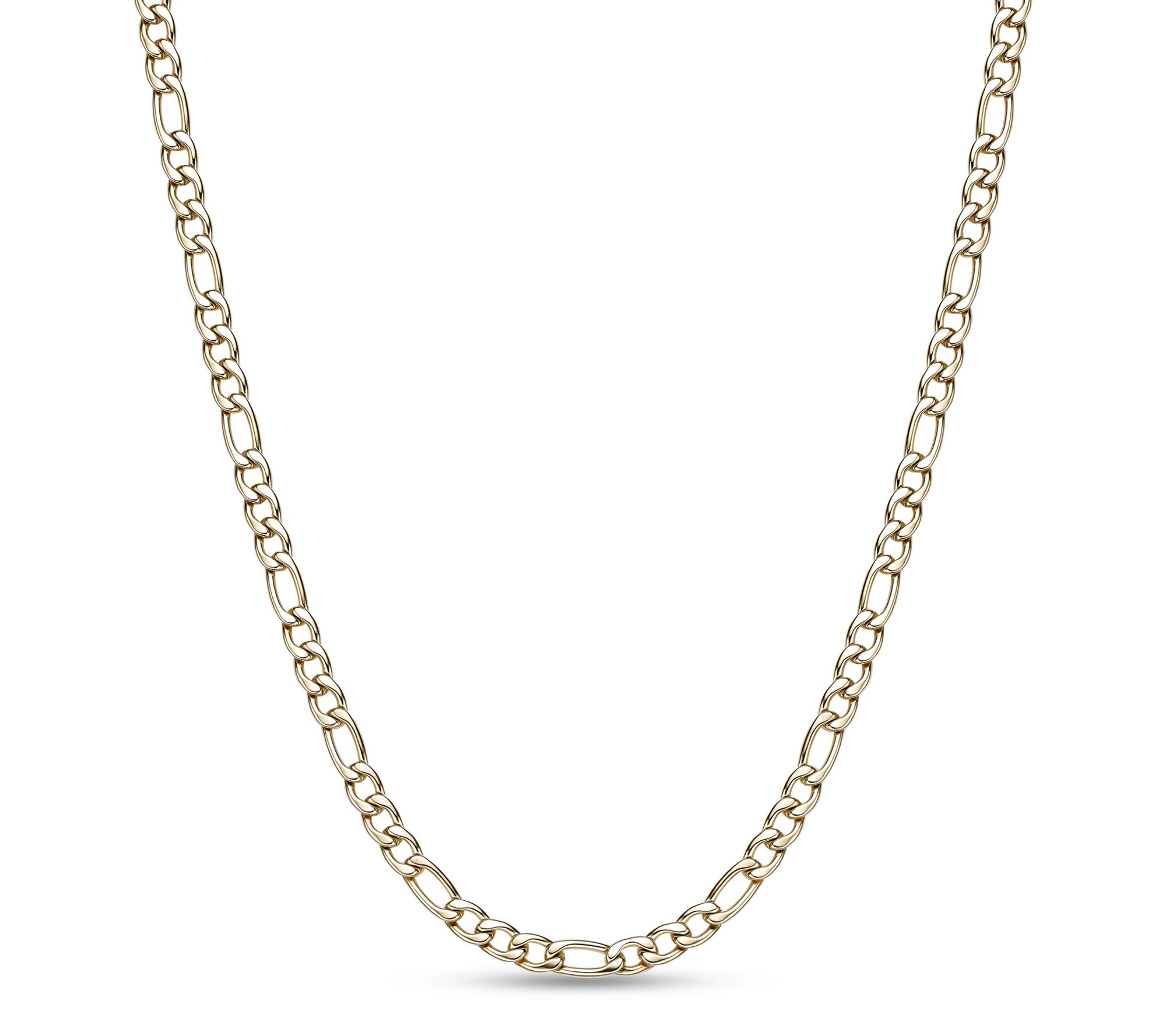 LYNX Men's Goldtone Stainless Steel Figaro Chain Necklace