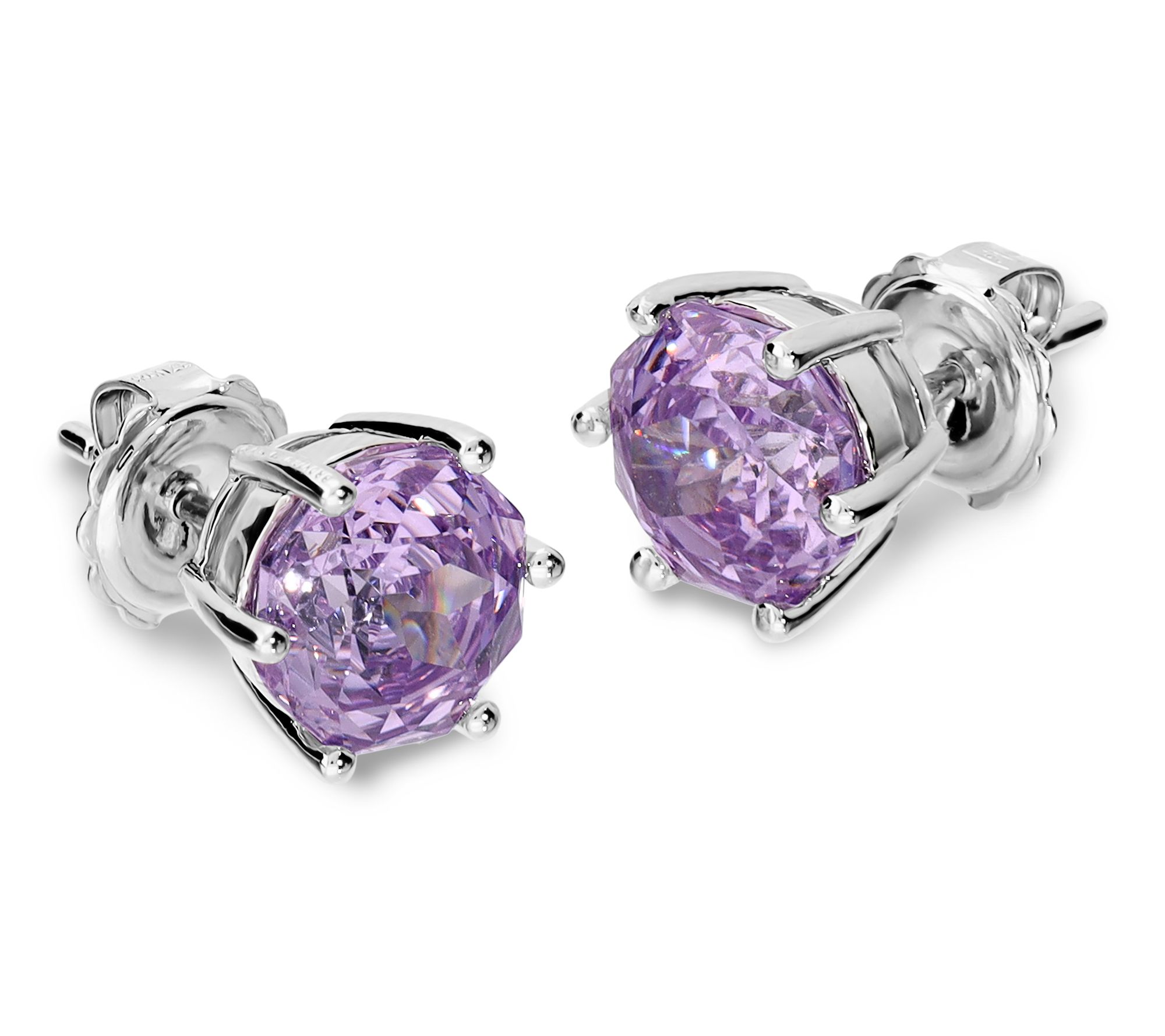 Diamonique Italia Rose Cut Stud Earrings