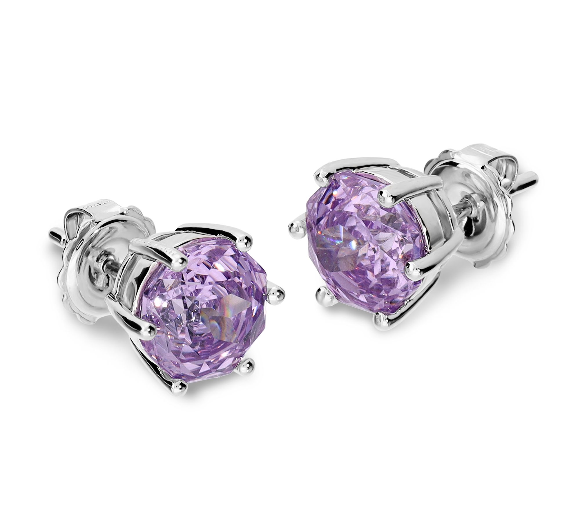Diamonique Italia Rose Cut Stud Earrings