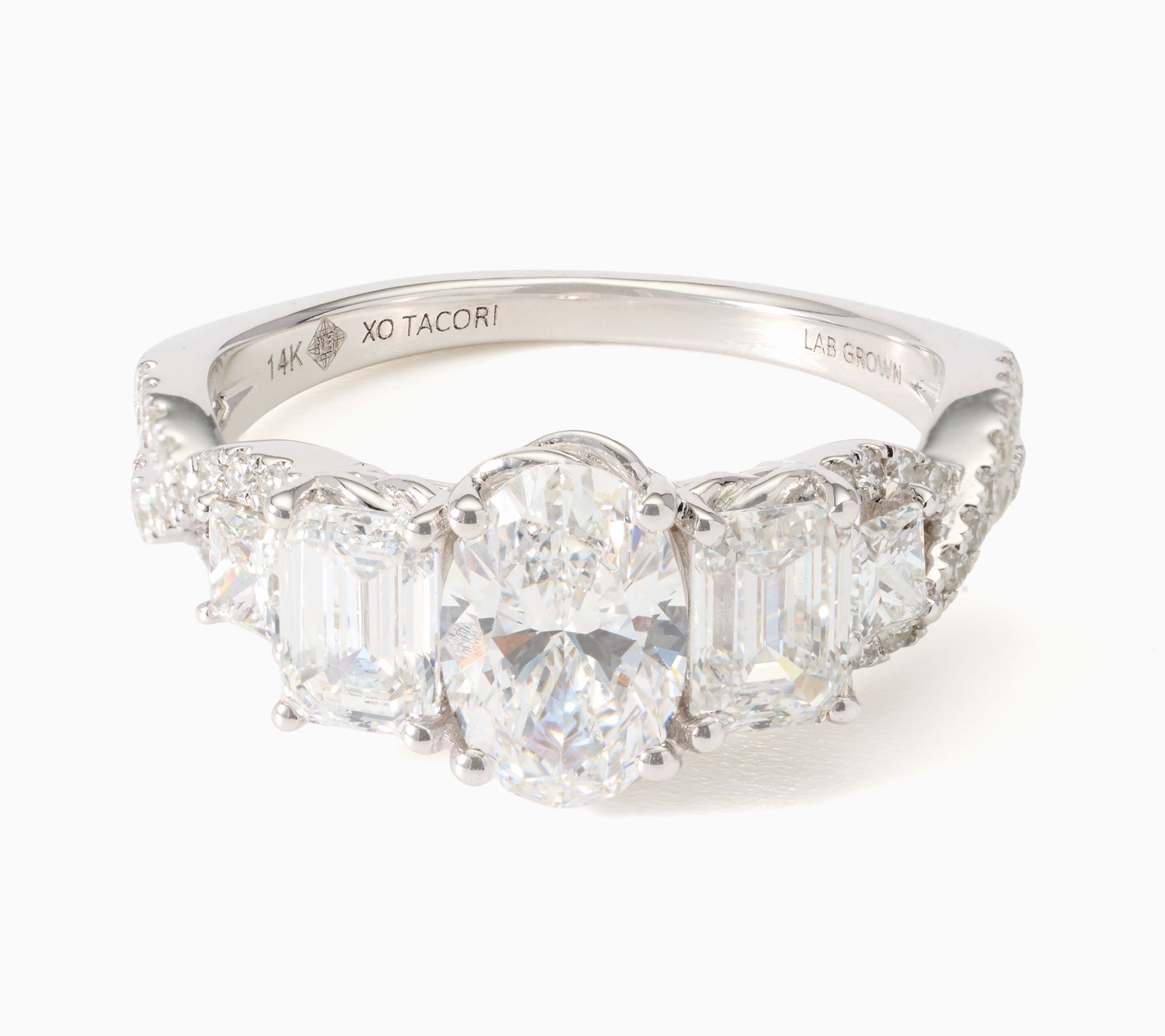 XO Tacori Lab Grown Diamond 2.5 cttw Oval Cut Ring, 14k Gold