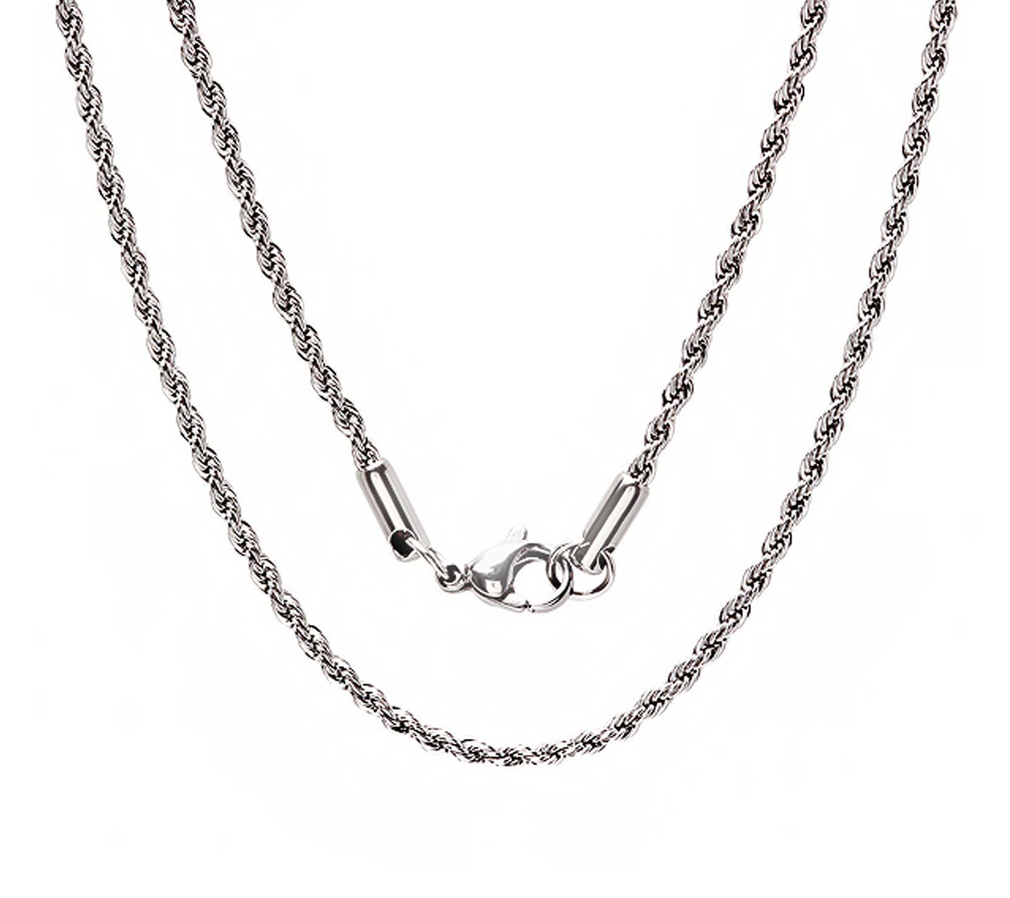 Steel By Design Skinny Rope Chain Necklace