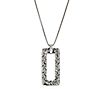 Or Paz Sterling Silver Open Rectangle Pendant w/ 20" Chain