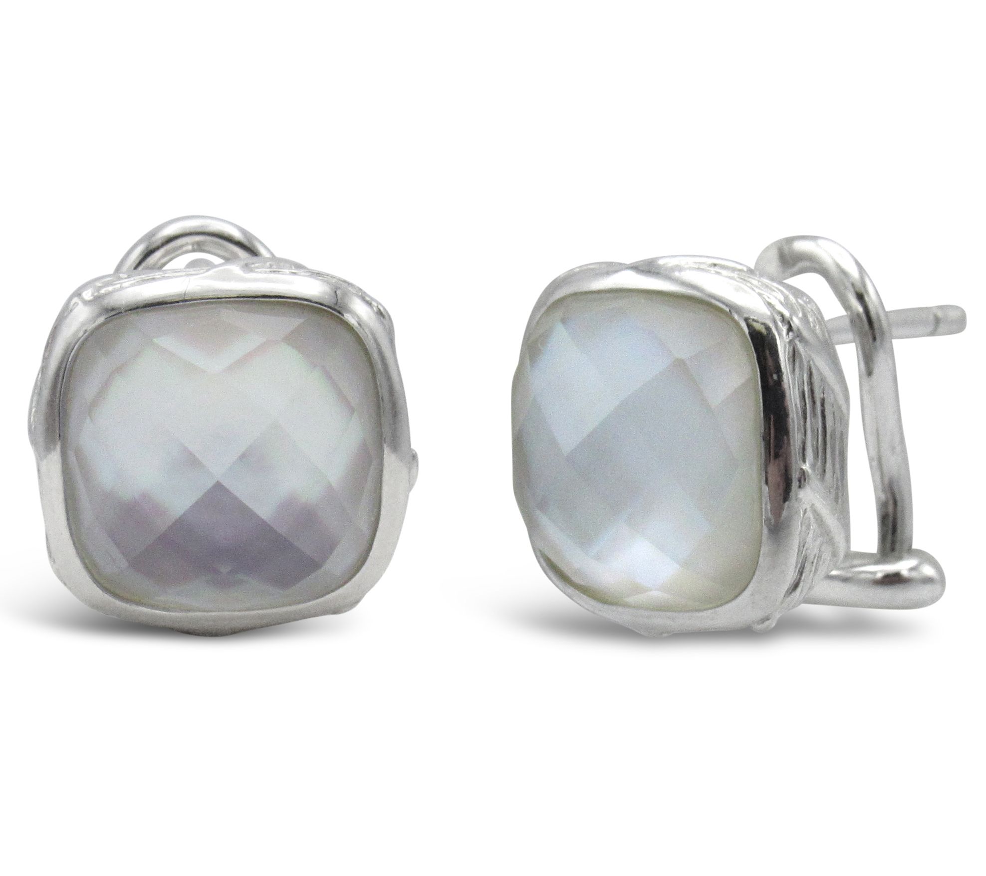 Ariva Sterling Silver Mother-of-Pearl Doublet Earrings