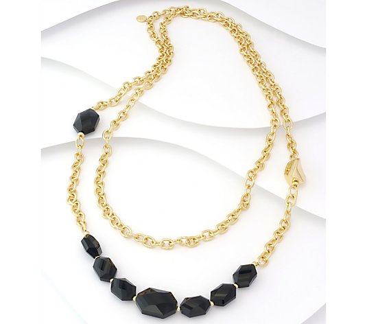 Isaac Mizrahi Live! Long Rope Chain & Colored Bead Necklace
