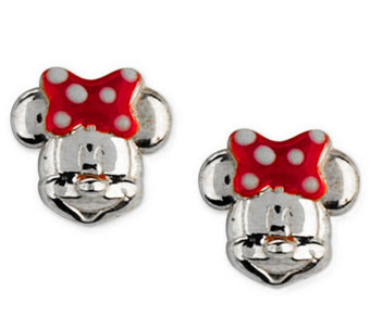 Disney Sterling Silver Mickey or Minnie Mouse Stud Earrings - J112538