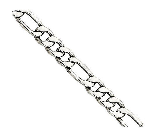 Steel by Design 7.3mm 24" Figaro Chain Necklace