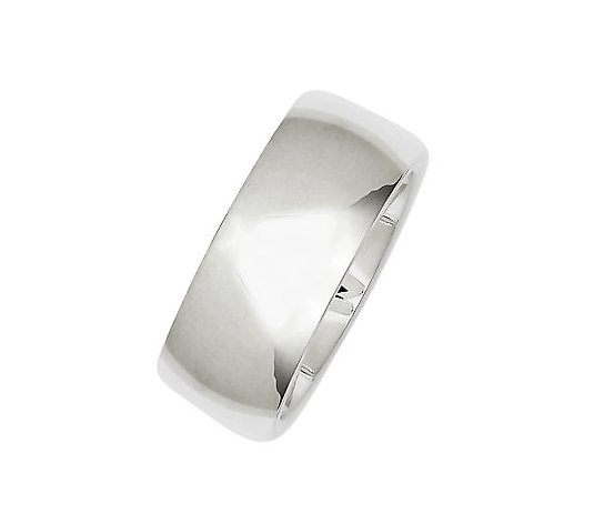 Sterling 9mm Polished Silk Fit Ring