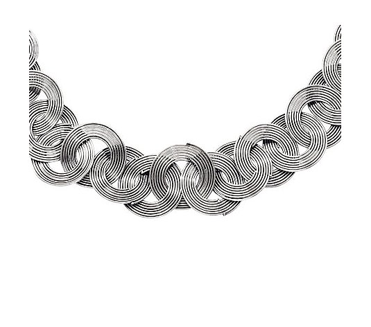 Steel by Design 19" Interlocking Wire Circle Necklace