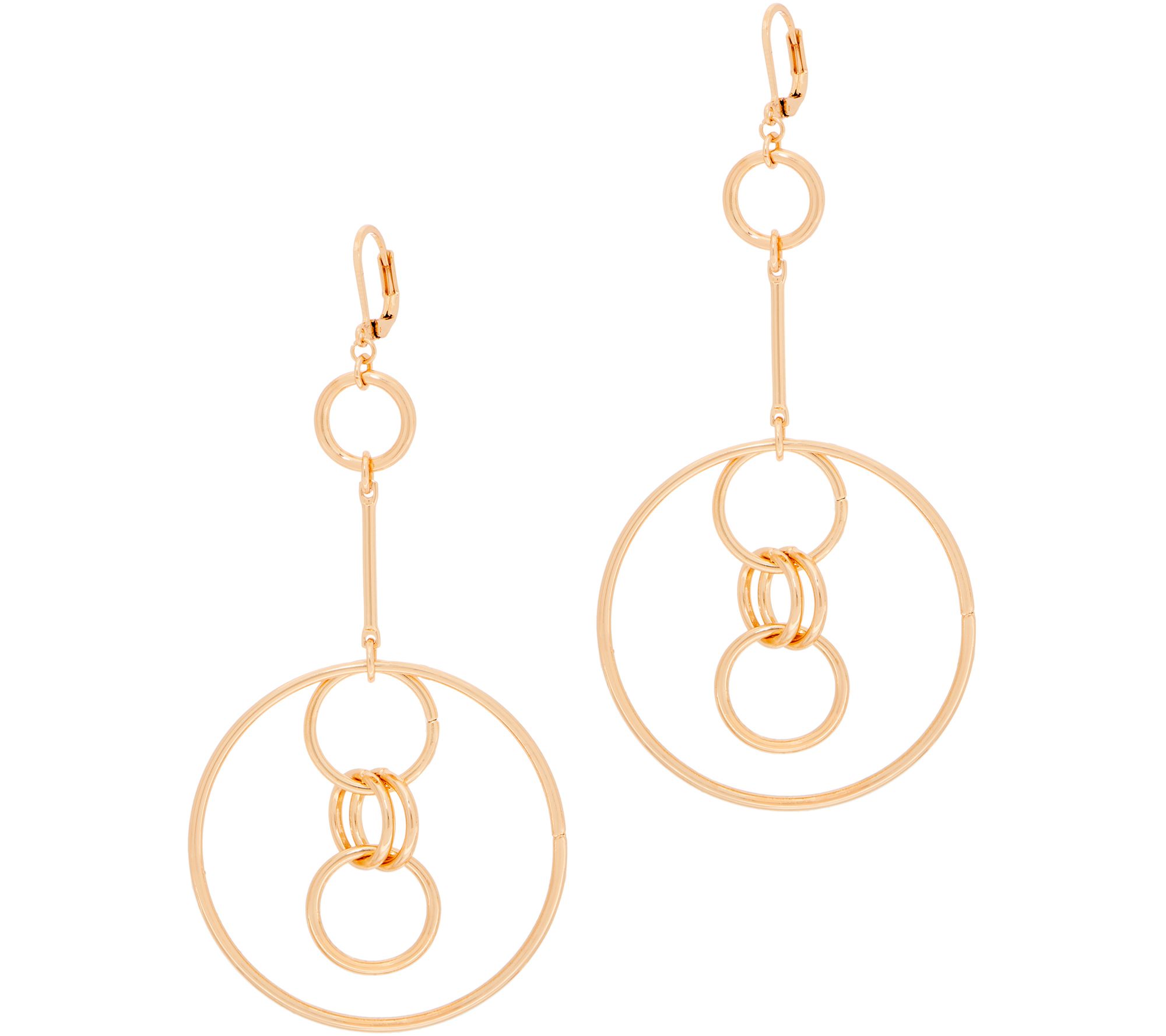 The Cocoplum - Hoop-in-Hoop Drop Earrings - QVC.com