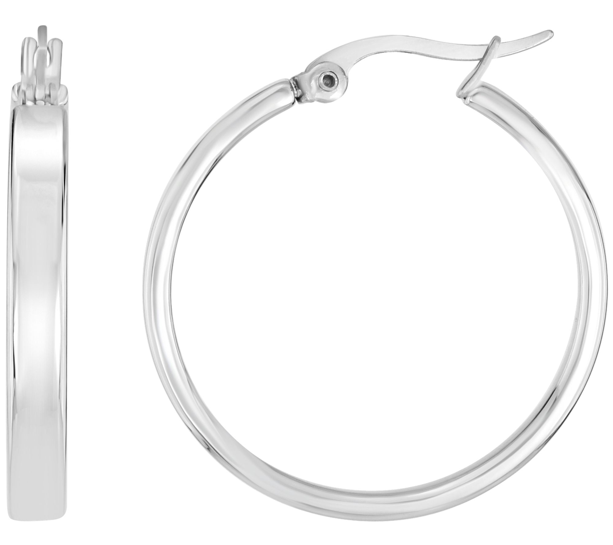 Steel by Design Polished Hoop Earrings