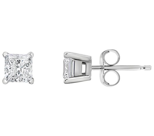 Affinity 1.00 cttw Princess Cut Diamond Stud Earrings, 14K