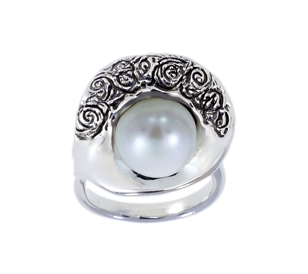 Hagit Sterling Cultured Freshwater Pearl ShellRing