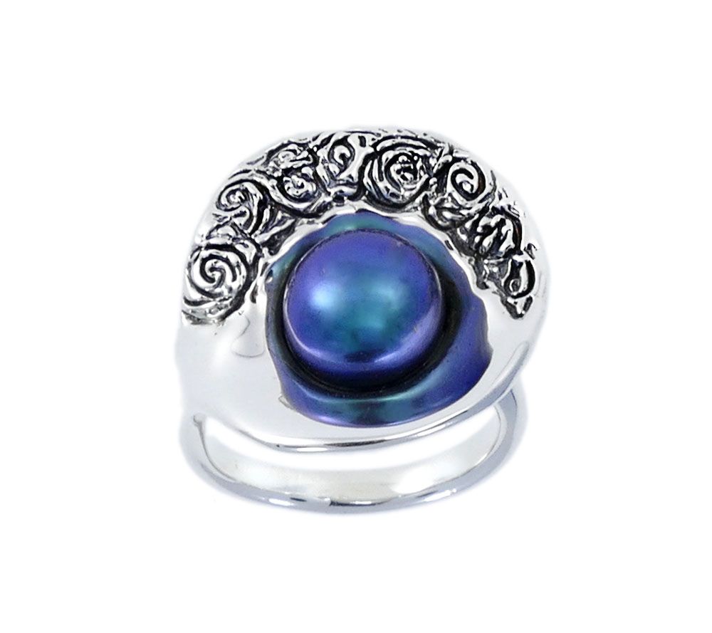 Hagit Sterling Cultured Freshwater Pearl ShellRing