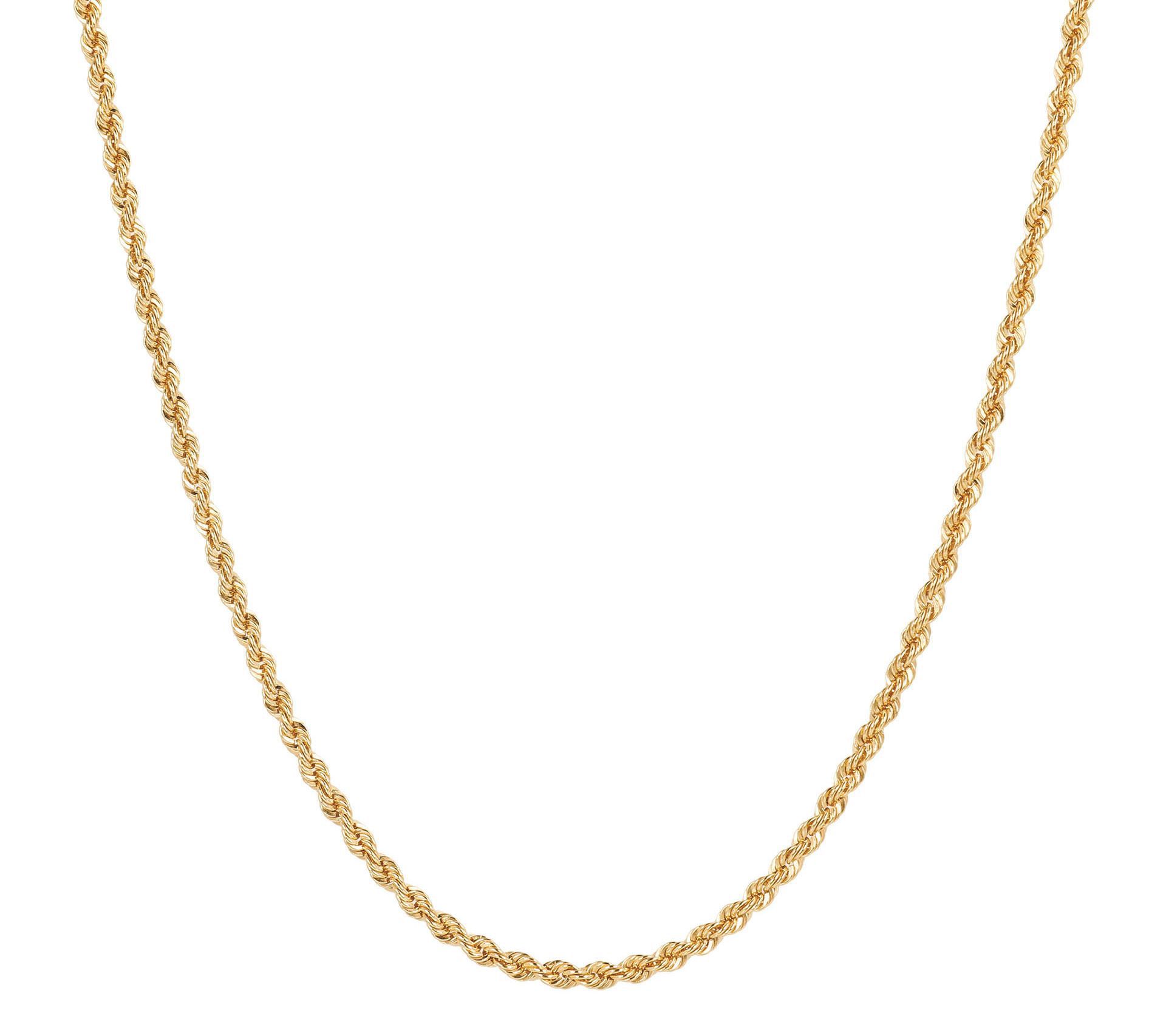 Veronese 18K Clad Rope Chain 18" Necklace, 10.1