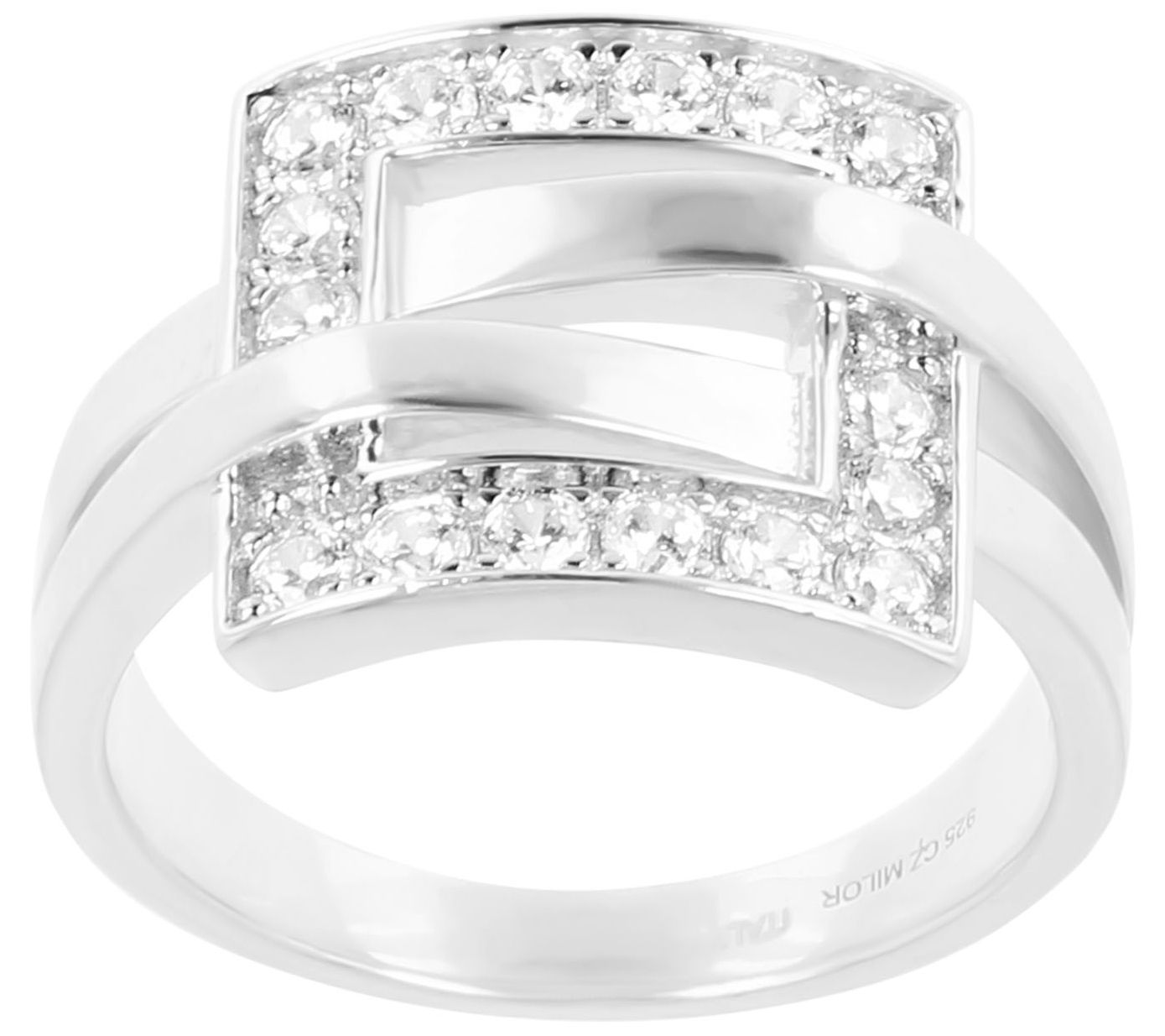 Diamonique 0.45 cttw Fancy Band Ring, Sterling