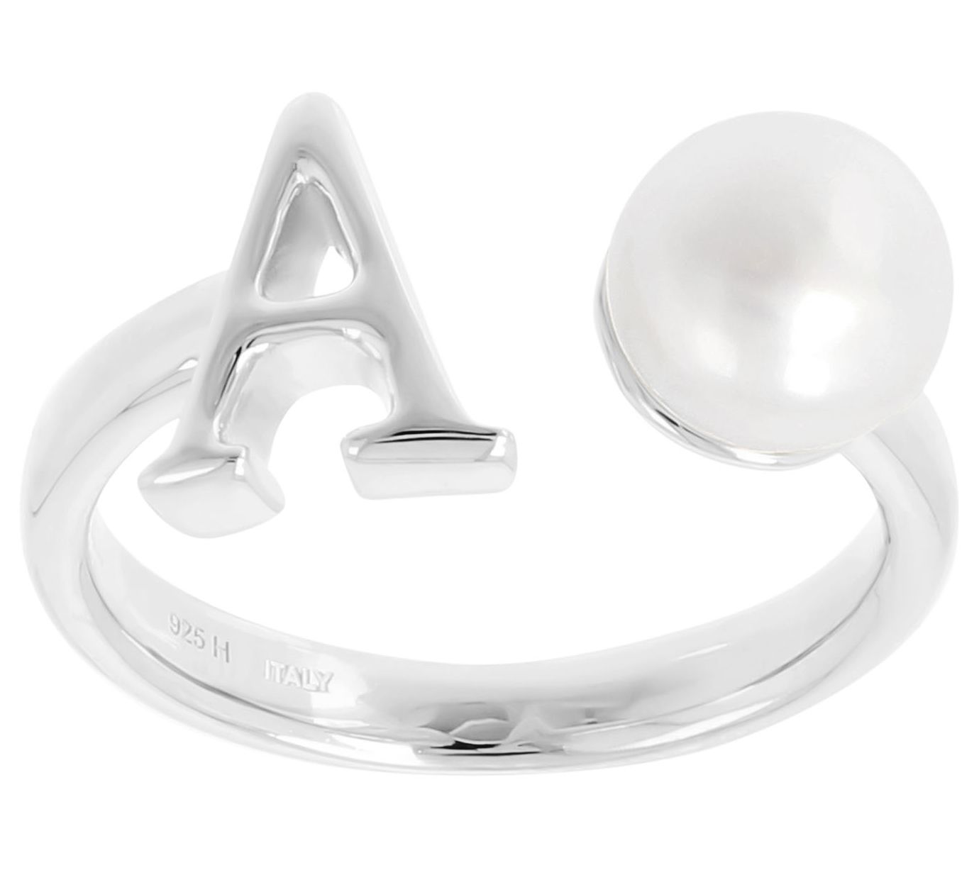 Honora Cultured Pearl Initial Cuff Ring, Sterli ng Silver