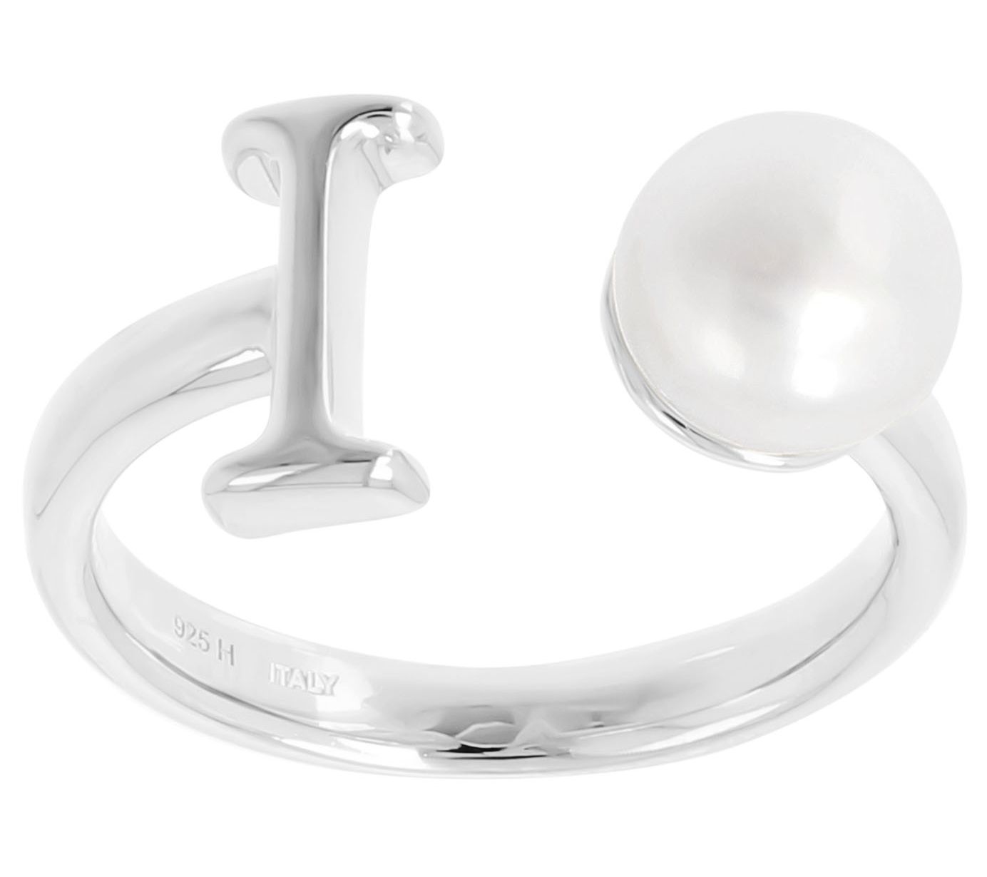Honora Cultured Pearl Initial Cuff Ring, Sterli ng Silver