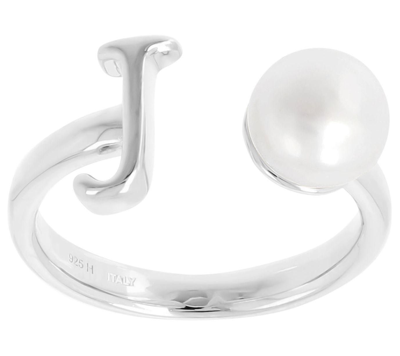 Honora Cultured Pearl Initial Cuff Ring, Sterli ng Silver