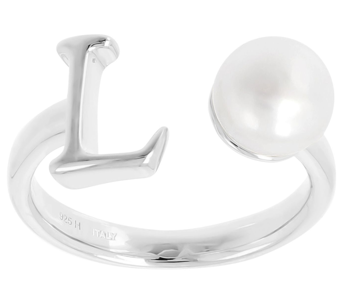 Honora Cultured Pearl Initial Cuff Ring, Sterli ng Silver