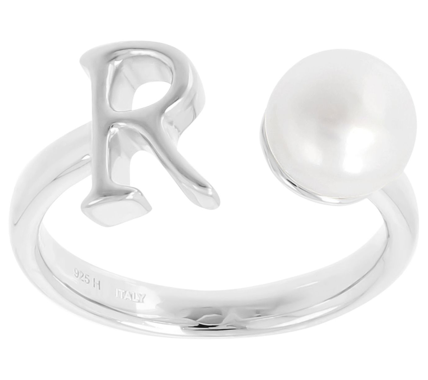 Honora Cultured Pearl Initial Cuff Ring, Sterli ng Silver