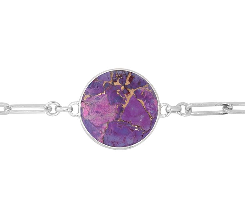 Affinity Gems Purple Turquoise Bracelet, Sterling Silver - Main Image