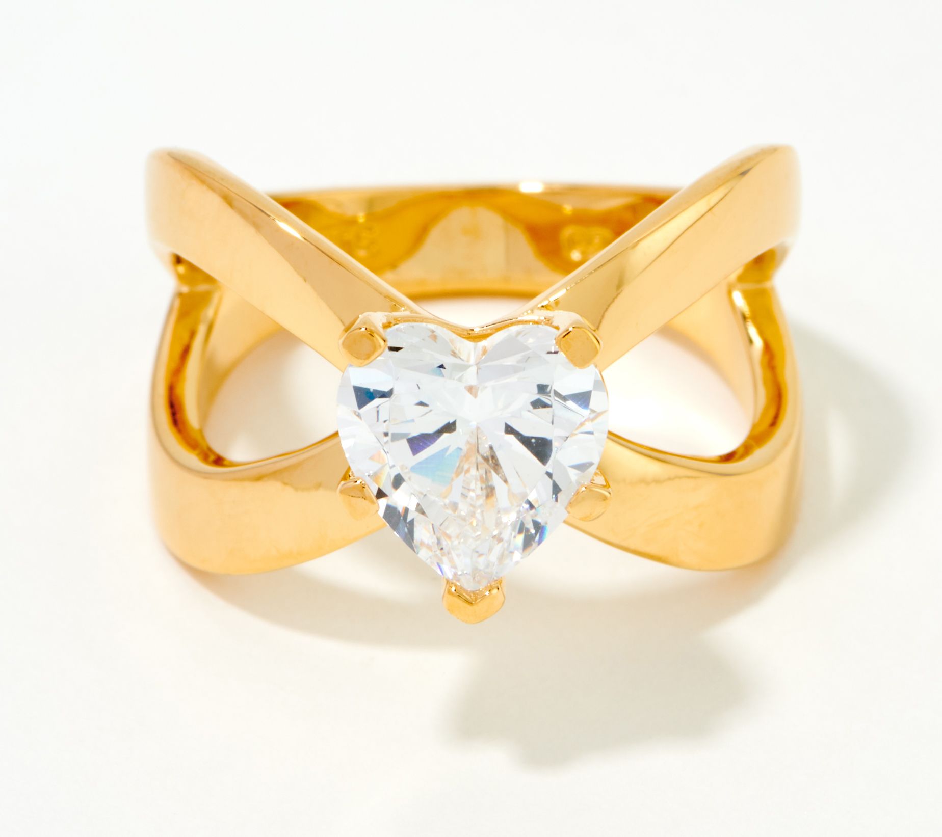"As Is" Diamonique x Kathy Levine Icon Ring 14K Plated
