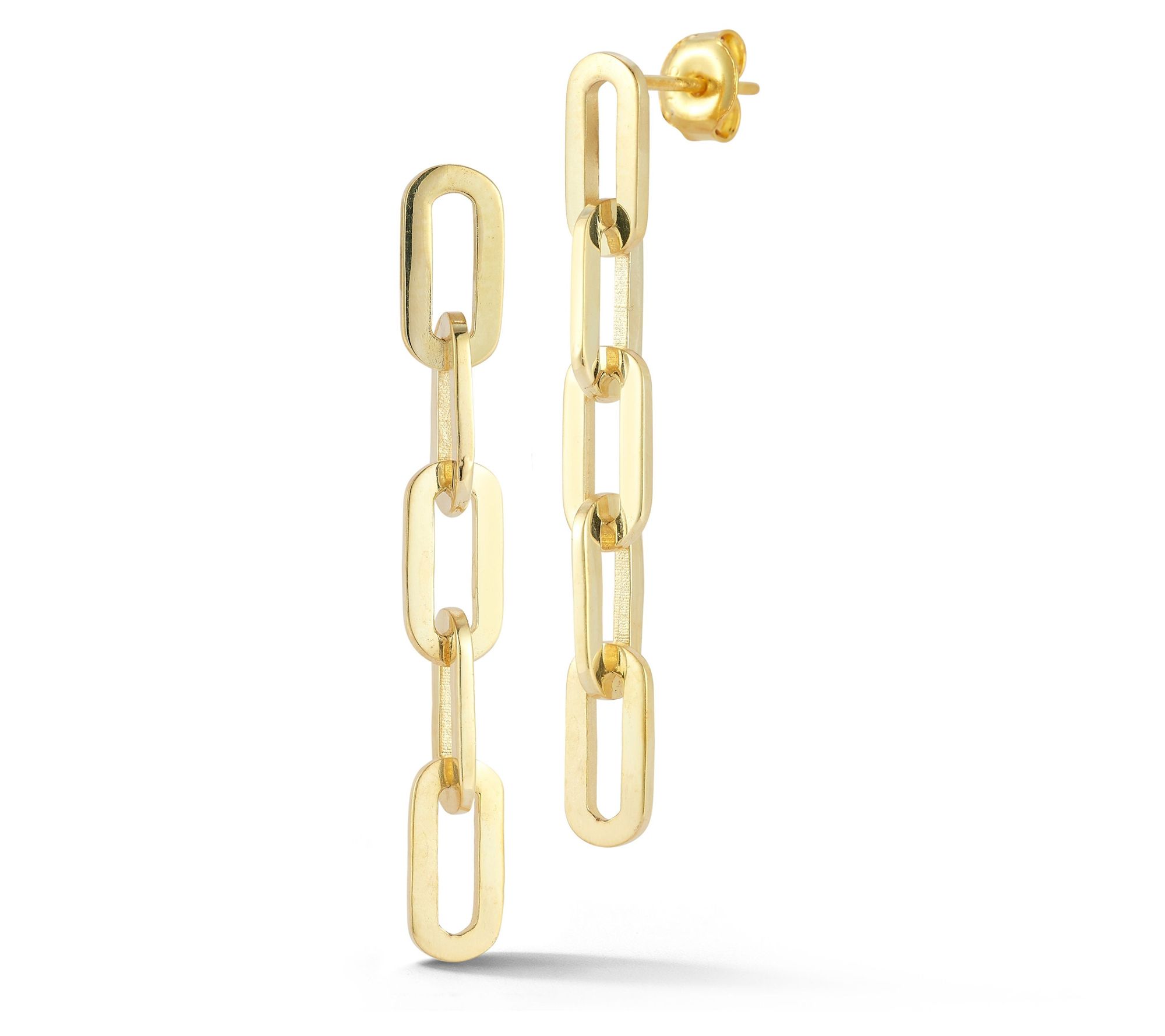 Sterlina Silver 1-5/8" Paperclip Drop Earrings,Sterling