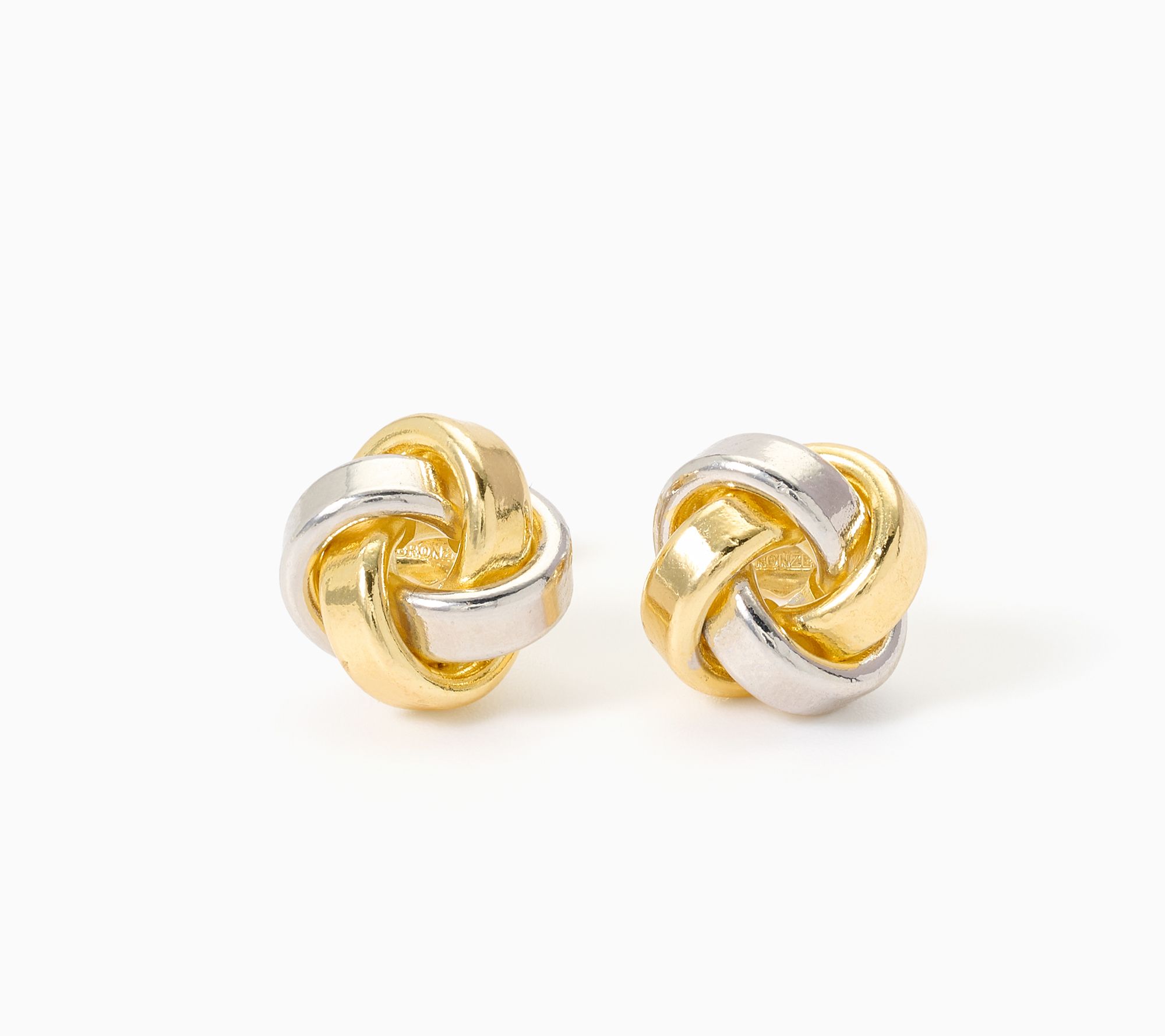 David Markstein Bronze Love Knot Stud Earrings
