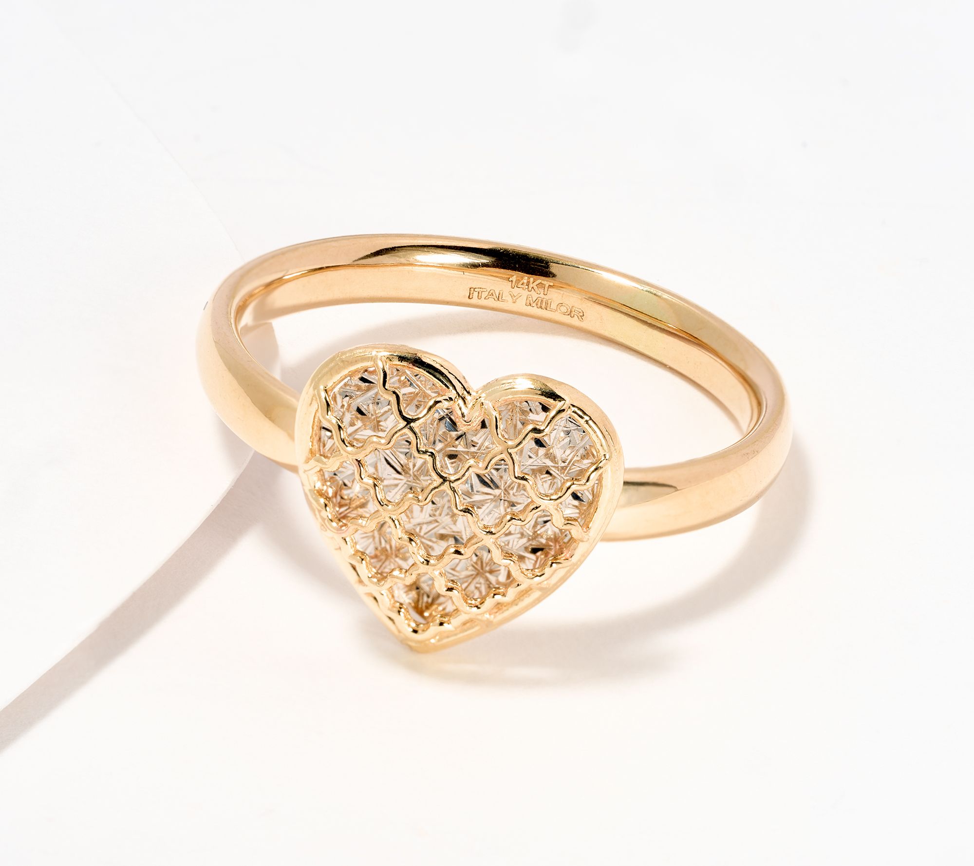 "As Is" David Markstein 14K Gold Two-Tone Heart Ring