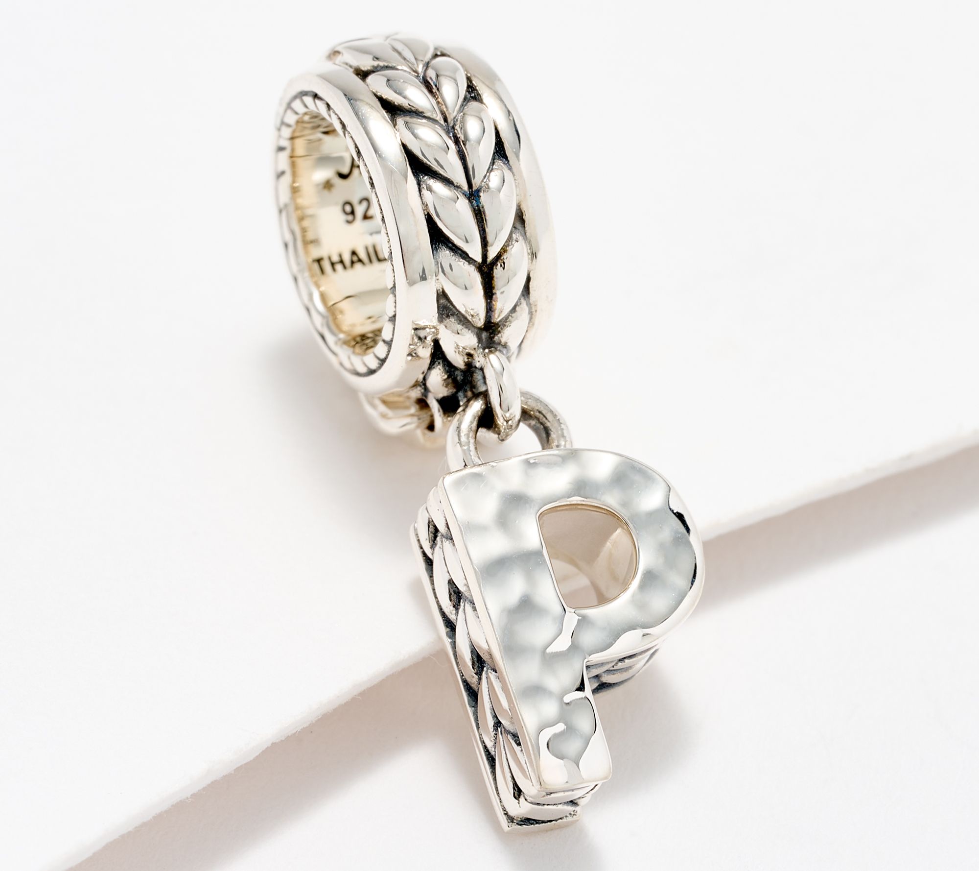 JAI Sterling Silver Initial Charm Enhancer, 2.9g