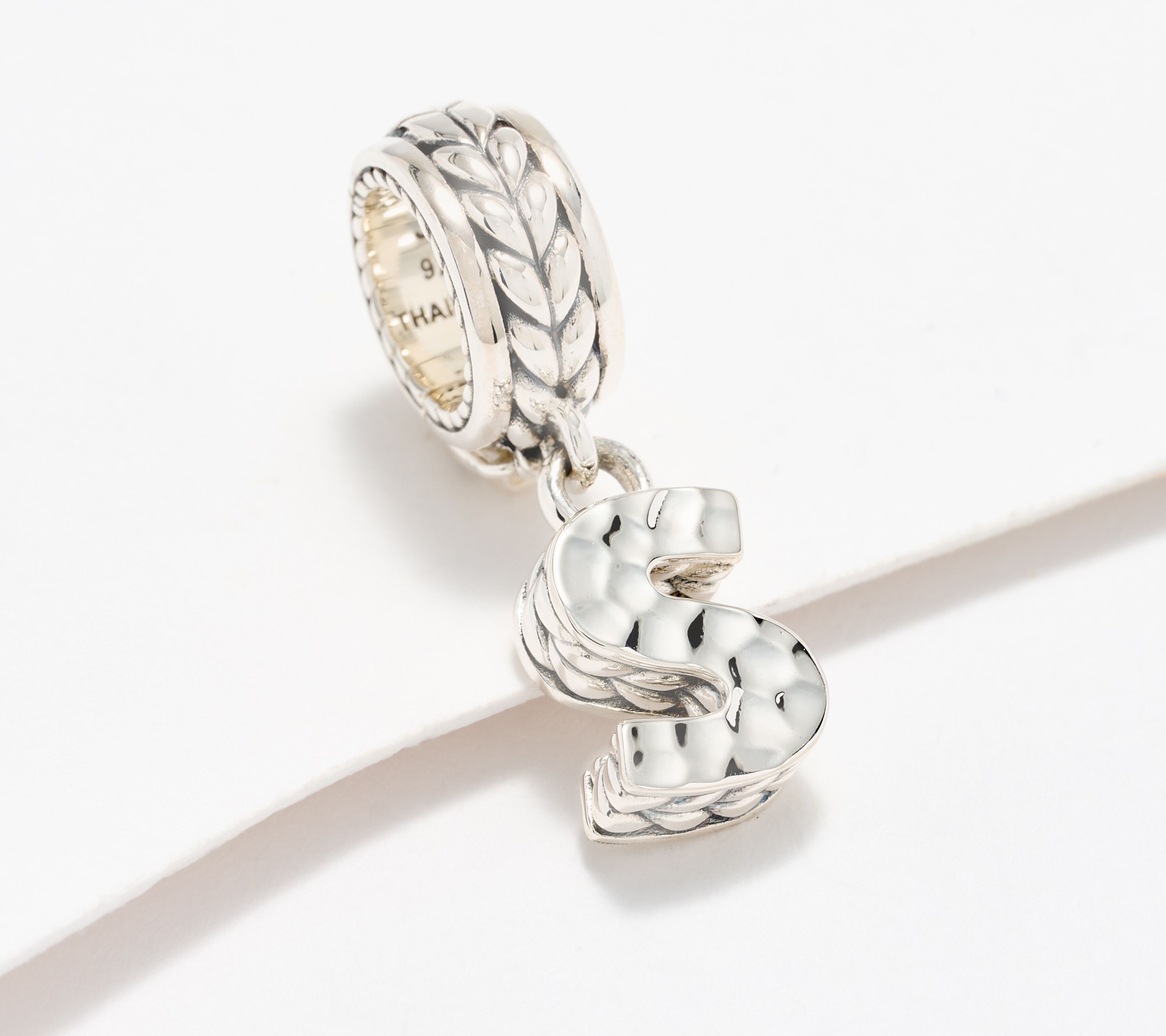 JAI Sterling Silver Initial Charm Enhancer, 2.9g