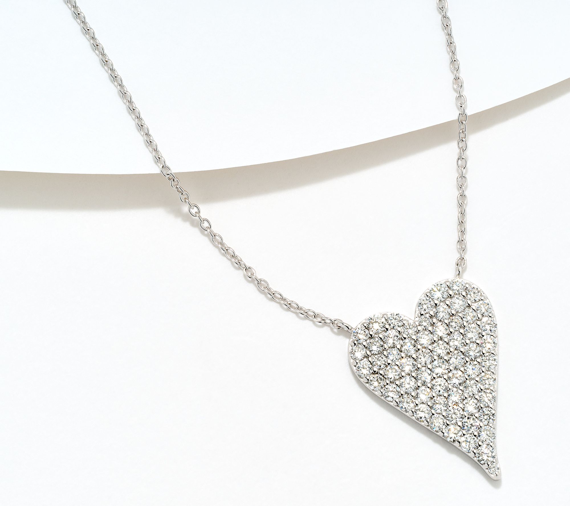 Jen by Jennifer Miller 1.5cttw Lab Grown Signature Heart Necklace