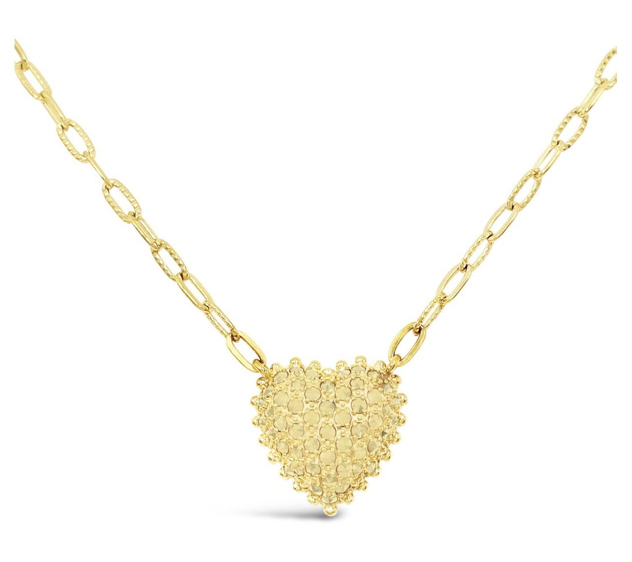 Dallas Prince 14K Clad Chrome Marcasite PetiteHeart Necklace