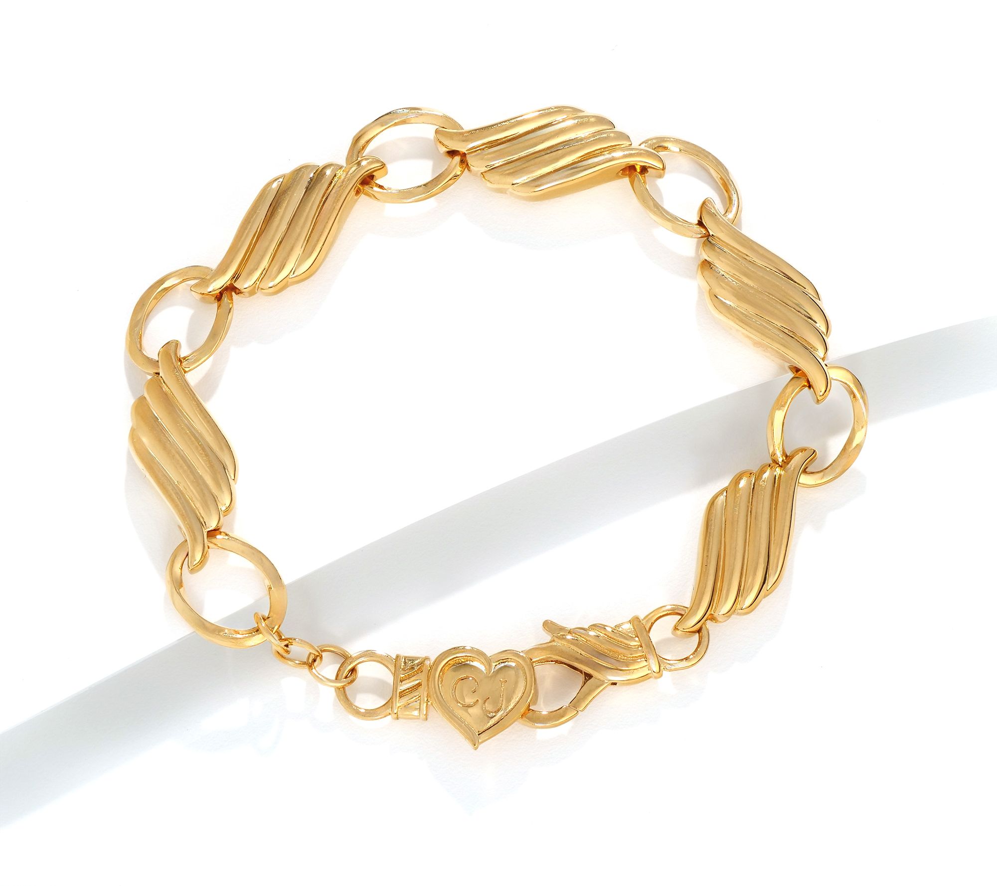 "As Is" Christian James by Scott Grimes 18K Clad Ripple Link Bracelet