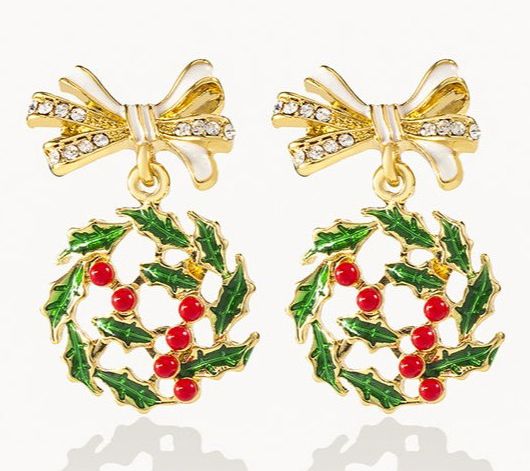 Violet & Brooks Vintage Christmas Drop Earrings