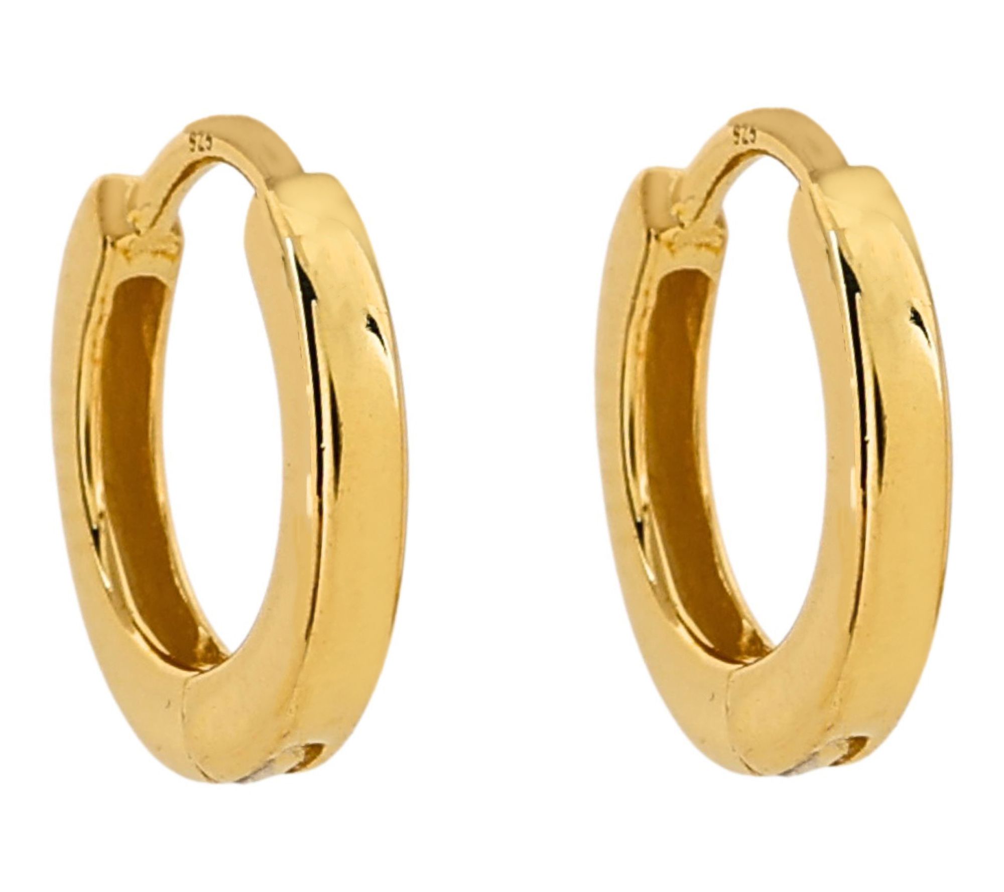 14K Gold Plated 1/2" Hoop Earrings