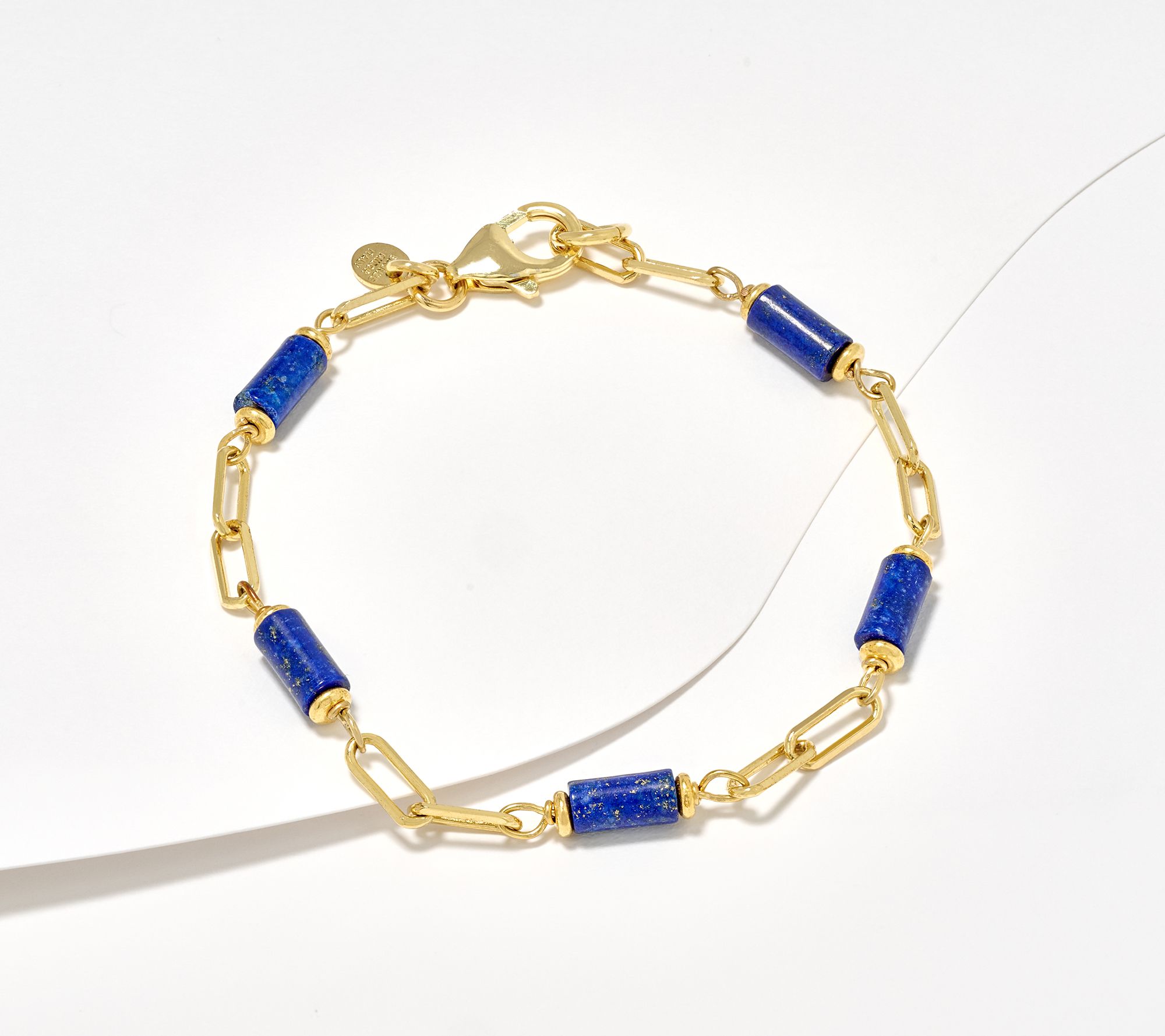 "As Is" David Markstein Bronze Gemstone Paperclip Bracelet