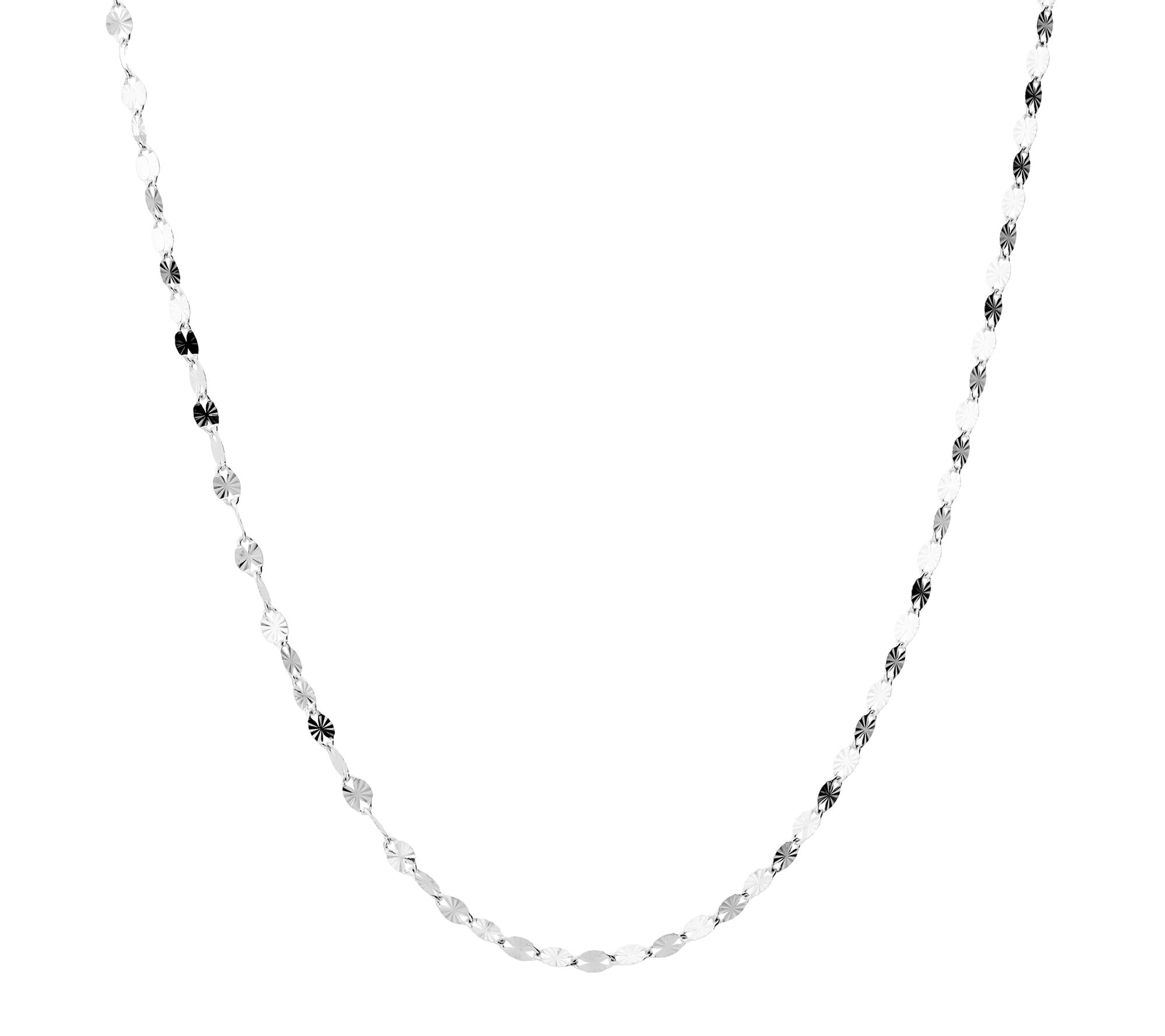 Italian Gold Diamond Cut Chain Necklace, 14K