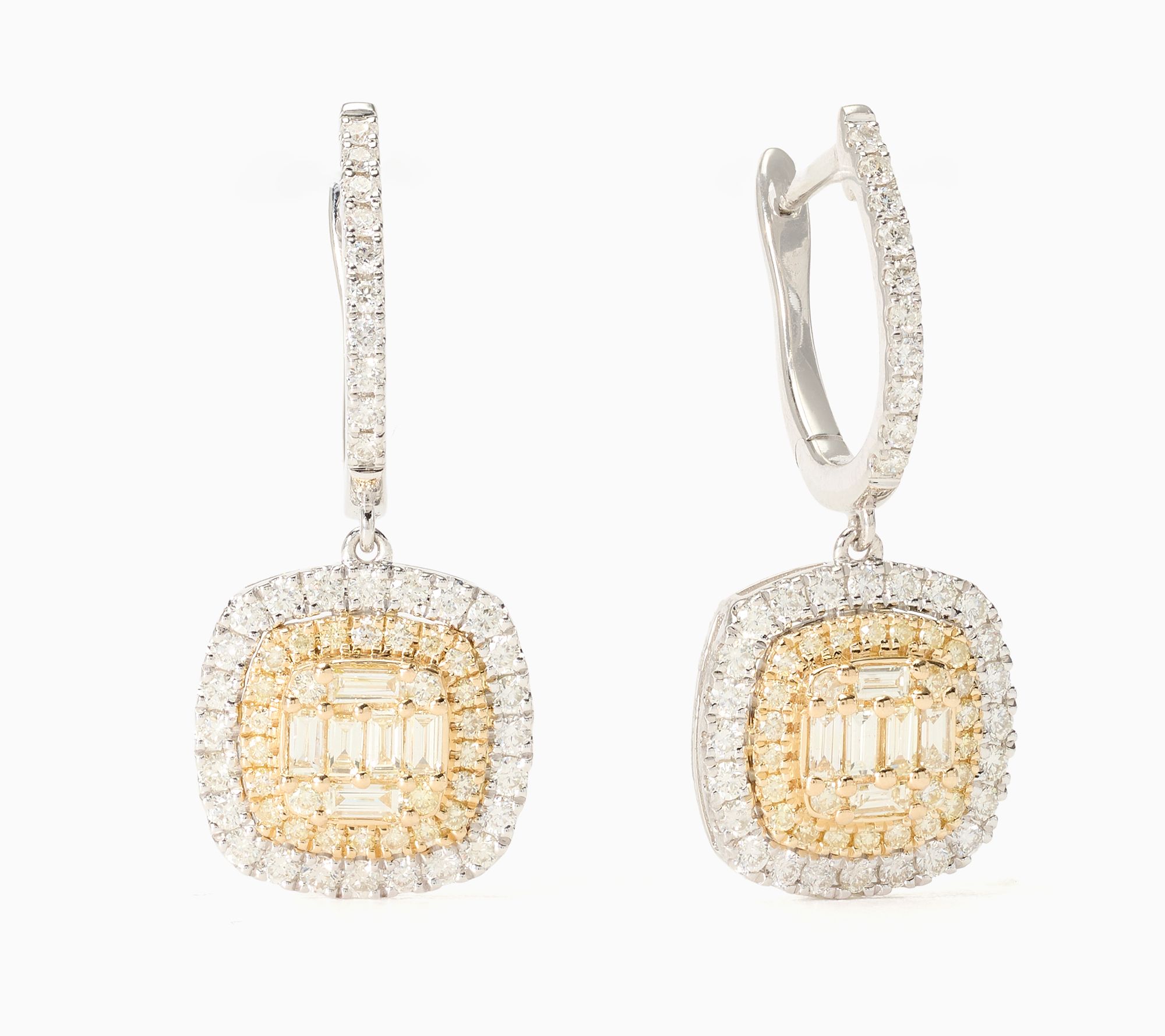 Affinity Diamonds 1.00 cttw Cushion Cut Earring, 14k WG