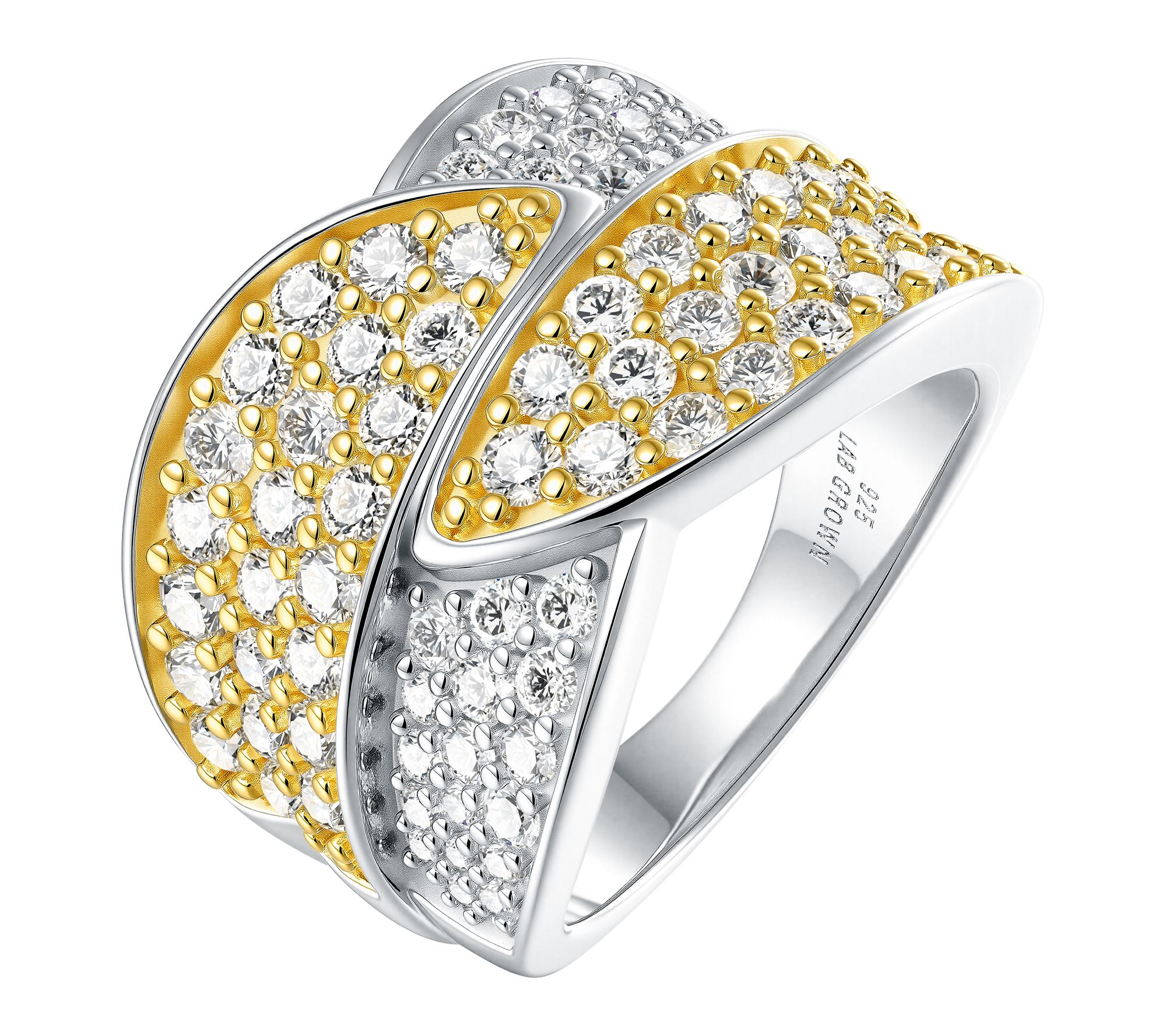 Jen by Jennifer Miller Lab Grown Diamond Wrap Ring, Sterling