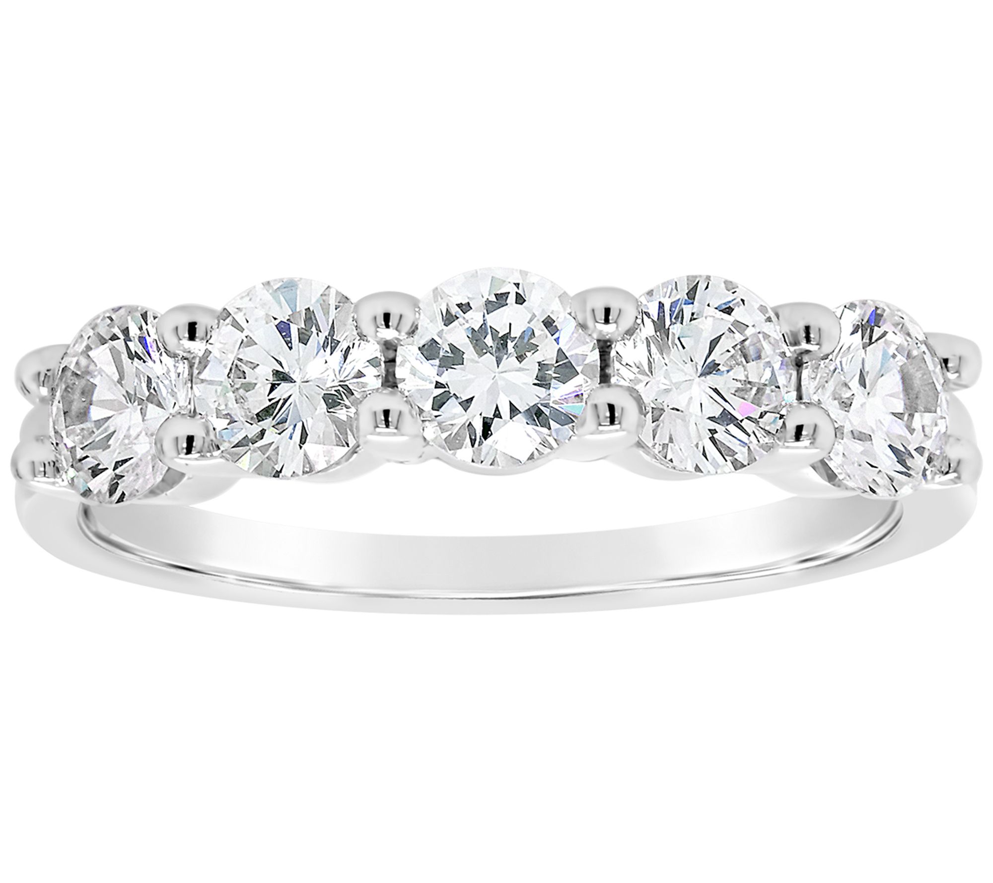 Affinity 1.50 cttw Diamond 5-Stone Band Ring, 14K Gold