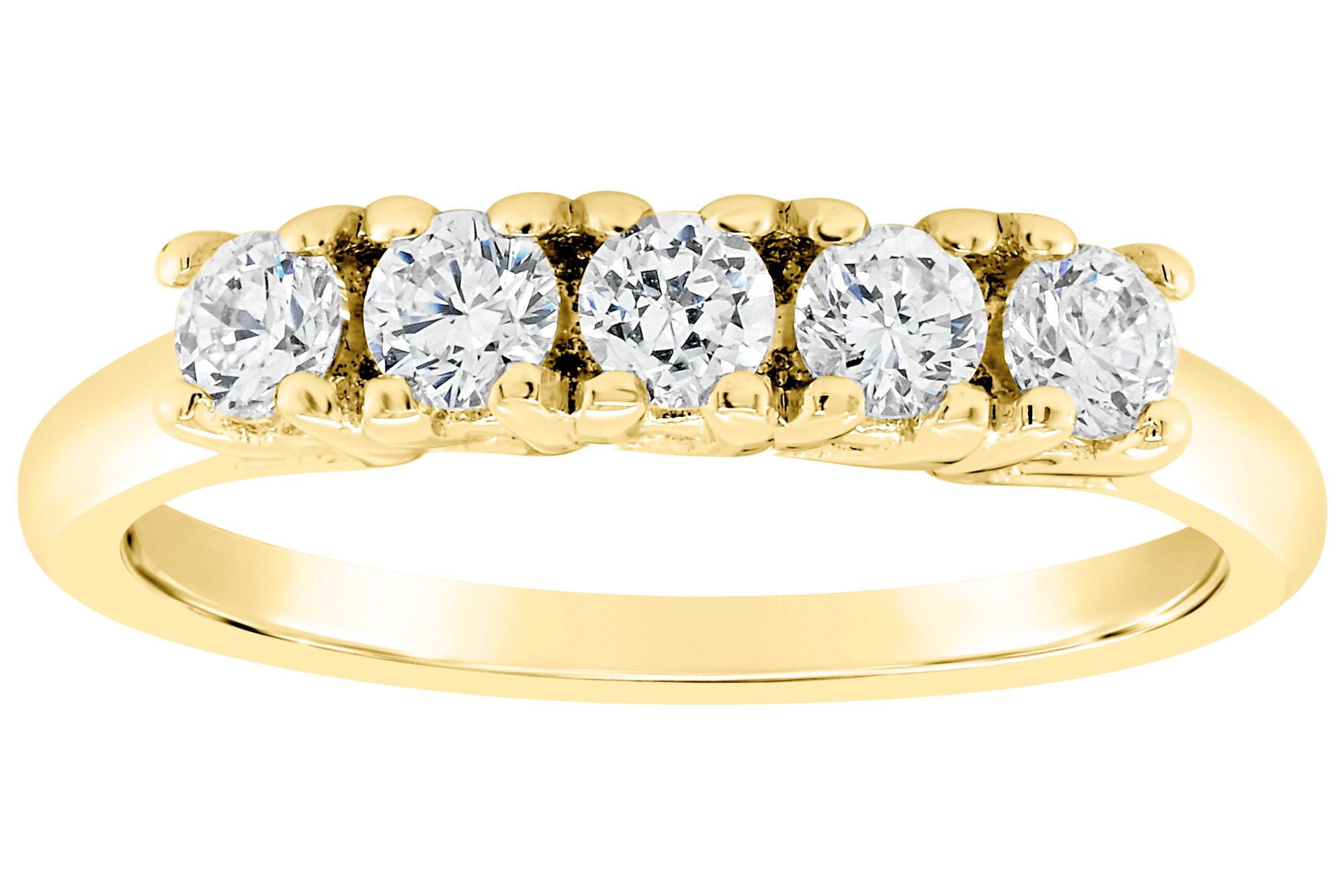 Affinity 14K Gold 4/10 cttw 5-Stone Diamond Ring