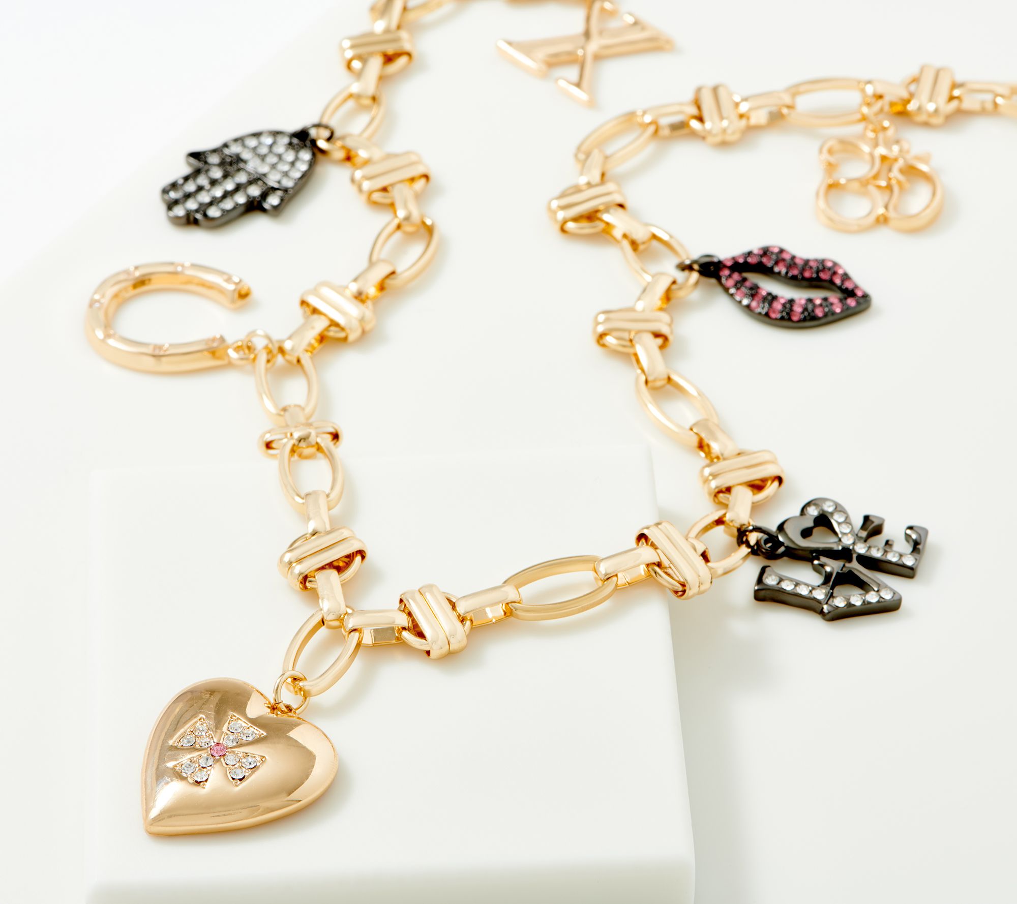 LOGO Links by Lori Goldstein Legacy Charms Necklace - QVC.com