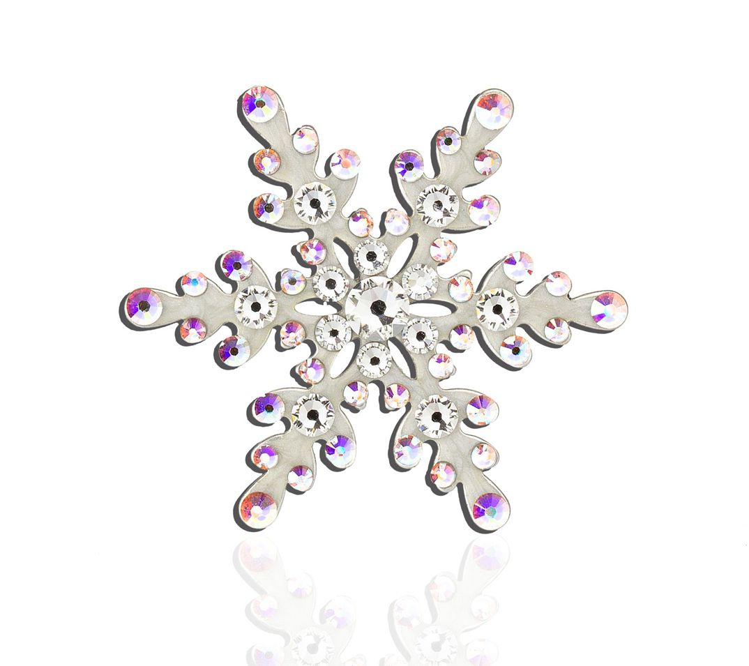 Swarovski crystal discount snowflake pin