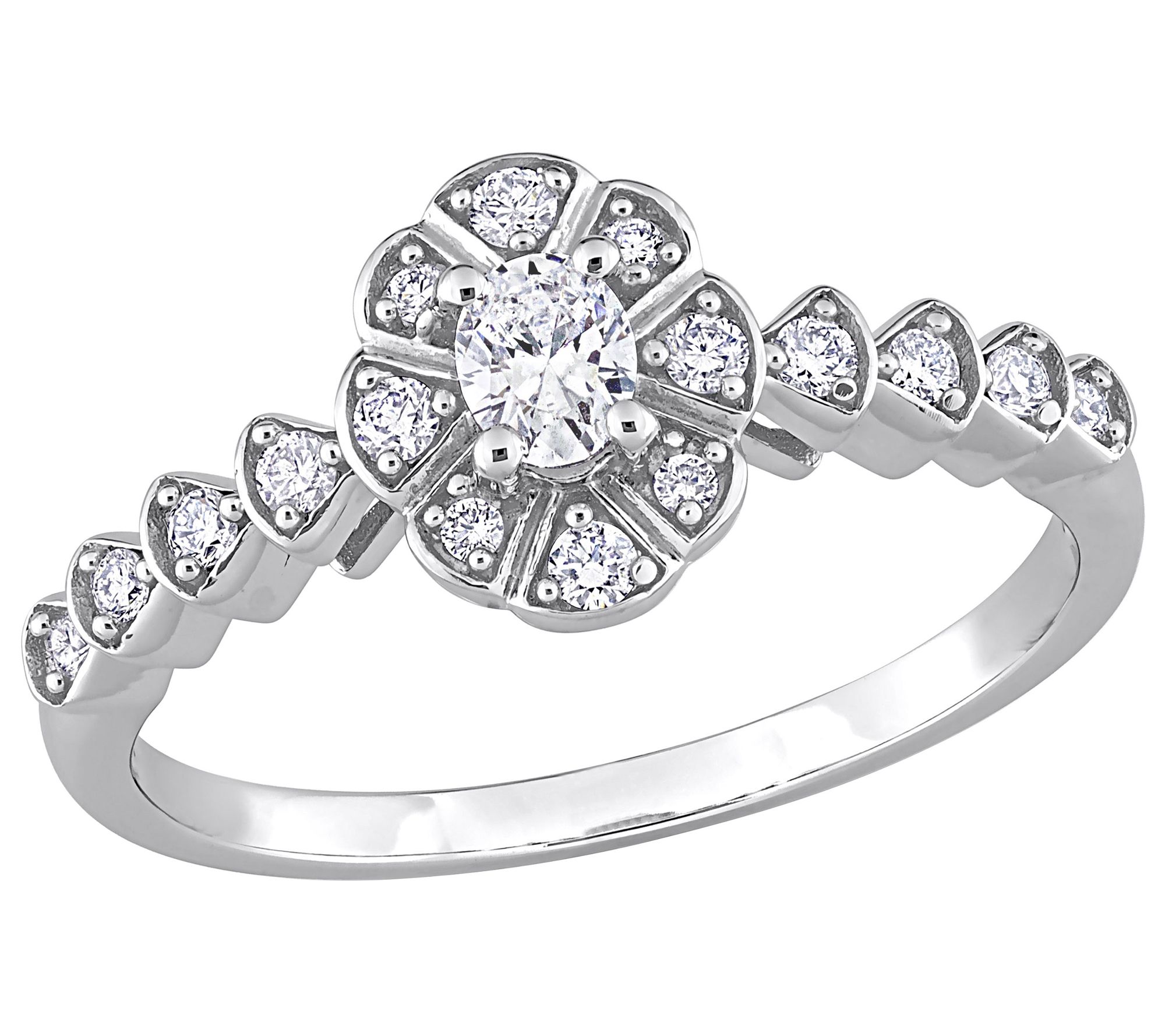 Affinity Diamonds 0.30 cttw Vintage Ring, 14K White Gold