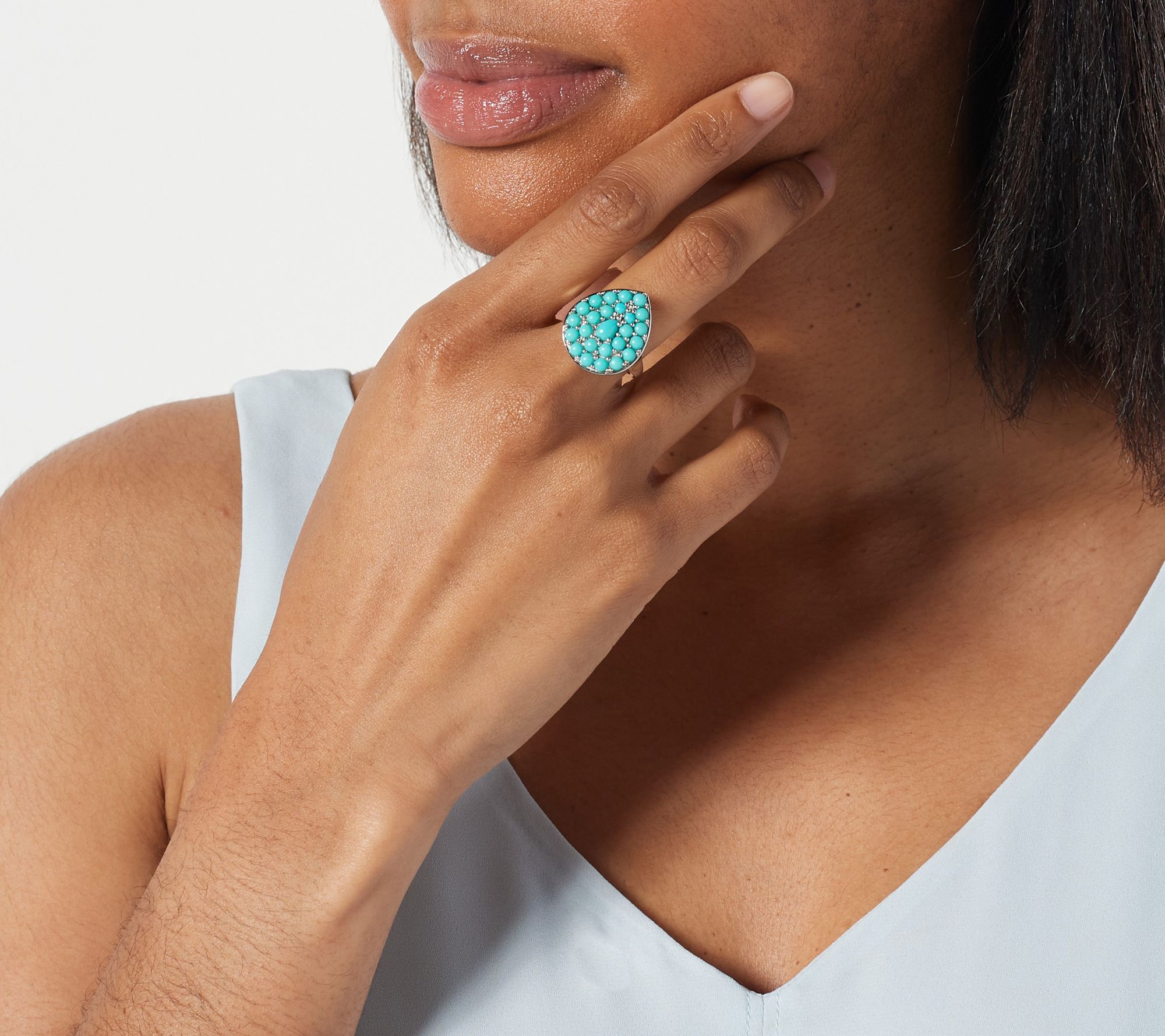 "As Is" Affinity Gems Sleeping Beauty Turquoise Ring, Sterling Silver ...