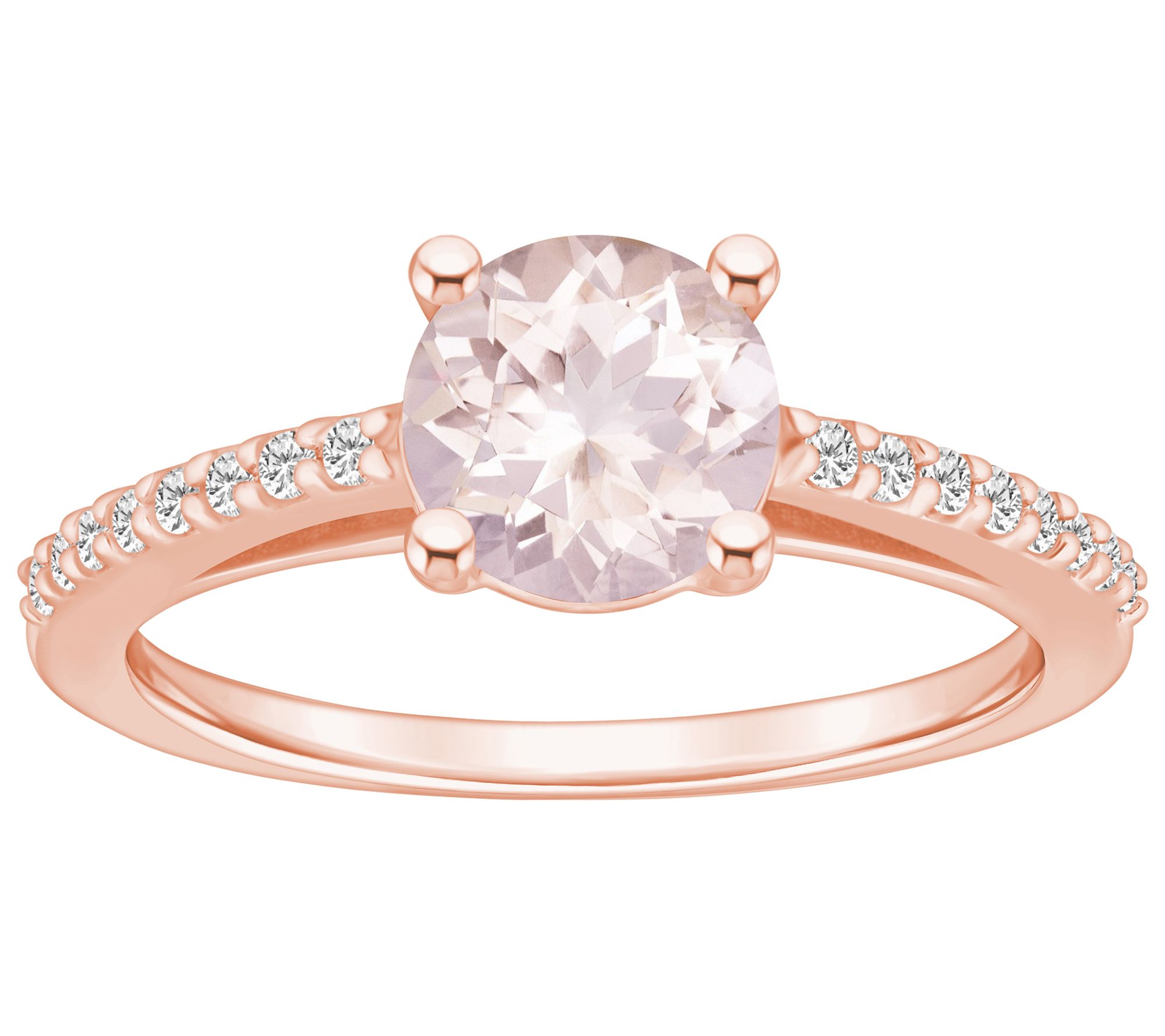 Affinity Gems Morganite & Diamond Accent Ring, 14K Gold