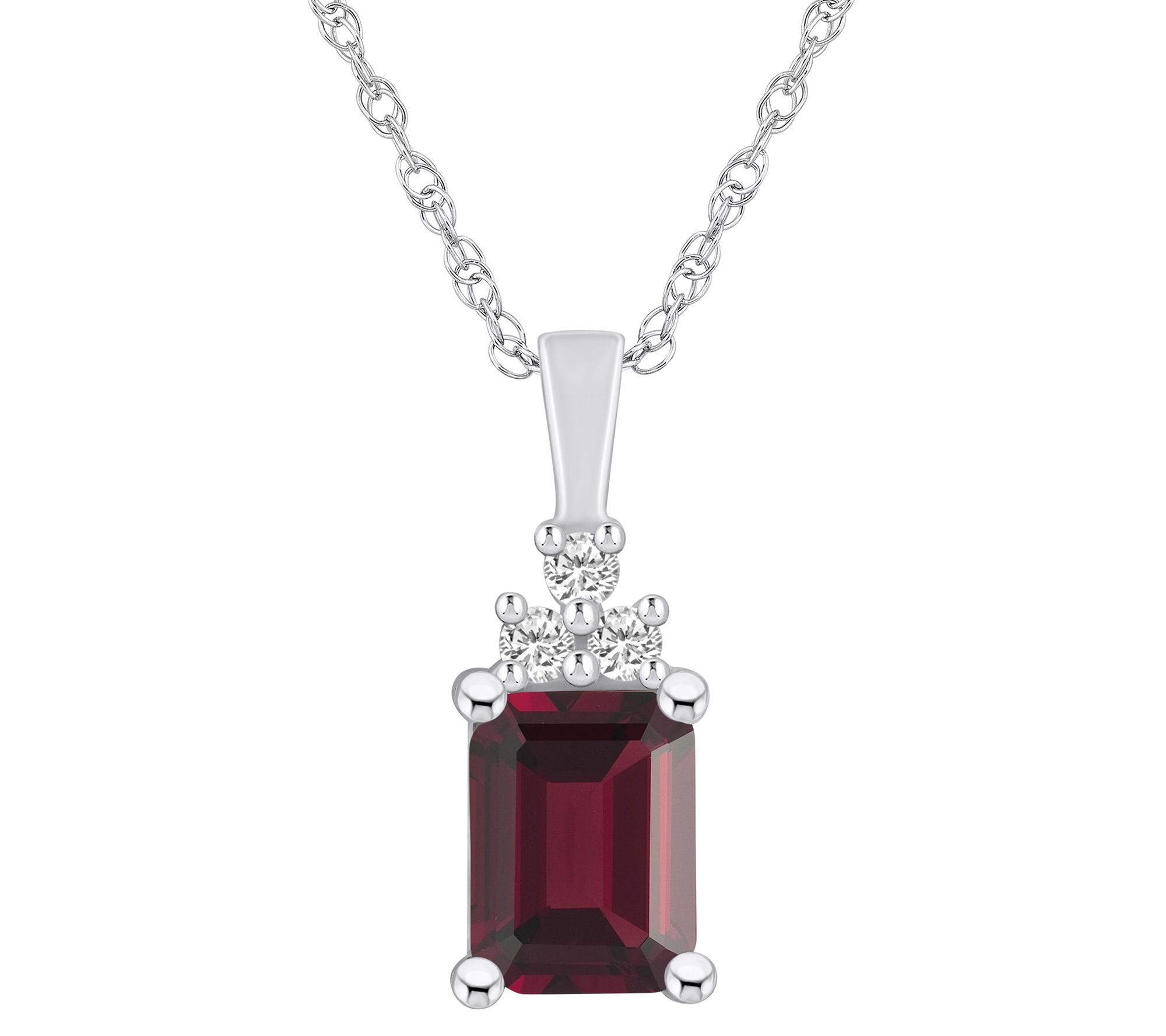 Affinity Gems Gemstone & Diamond Pendant w/ Chain, 14K Gold