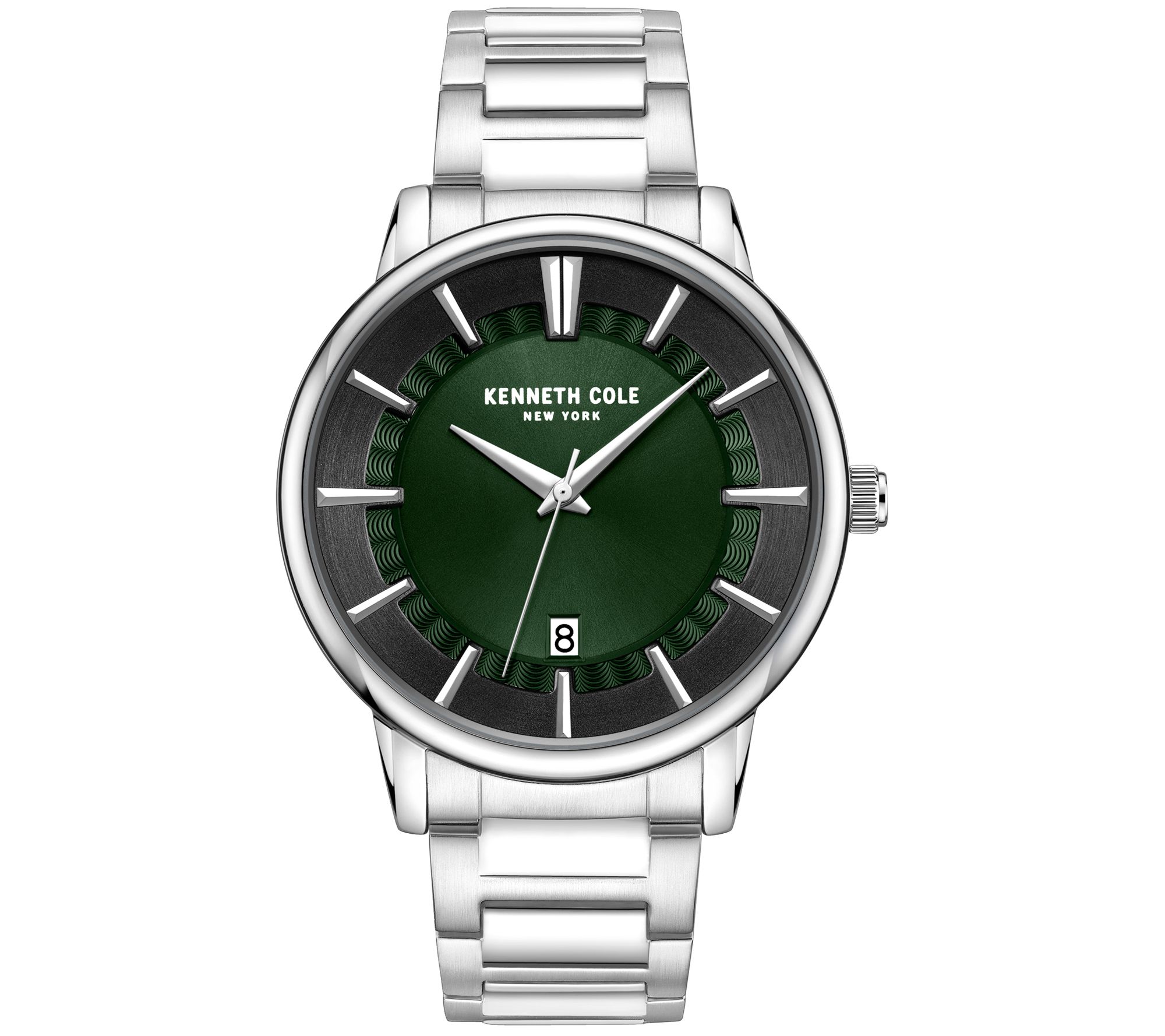 Kenneth Cole New York Men's Stainless Green Dial Watch - QVC.com