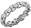 Diamonique 4.60 cttw Round Cut Eternity Ring, Sterling Silver, 1 of 4